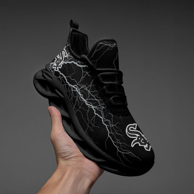Chicago White Sox Lightning Pattern Max Soul Shoes NEW020538 - Famjoys Chicago White Sox Lightning Pattern Max Soul Shoes NEW020538 - Famjoys