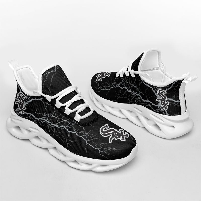 Chicago White Sox Lightning Pattern Max Soul Shoes NEW020538 - Famjoys Chicago White Sox Lightning Pattern Max Soul Shoes NEW020538 - Famjoys