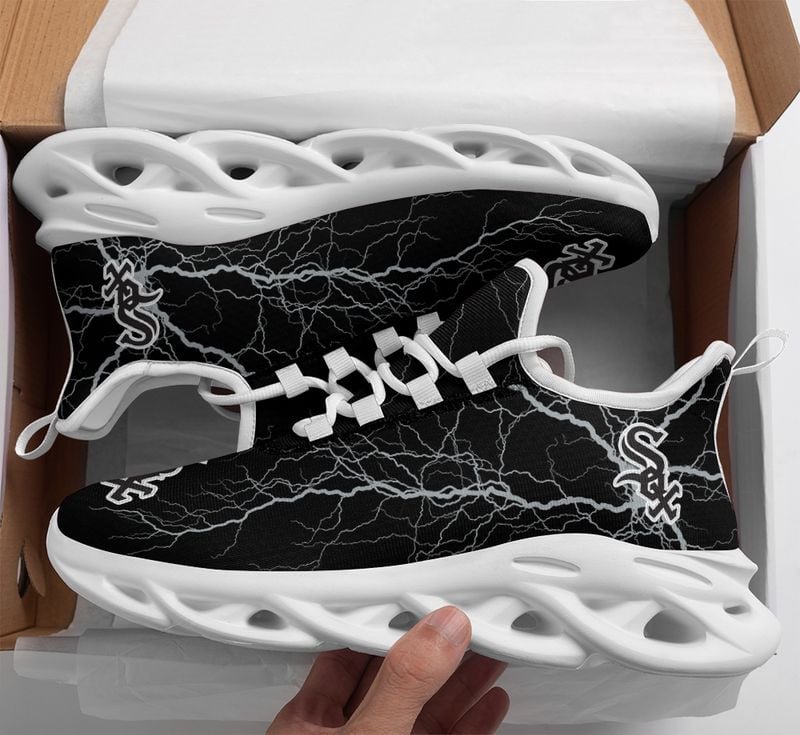 Chicago White Sox Lightning Pattern Max Soul Shoes NEW020538 - Famjoys Chicago White Sox Lightning Pattern Max Soul Shoes NEW020538 - Famjoys