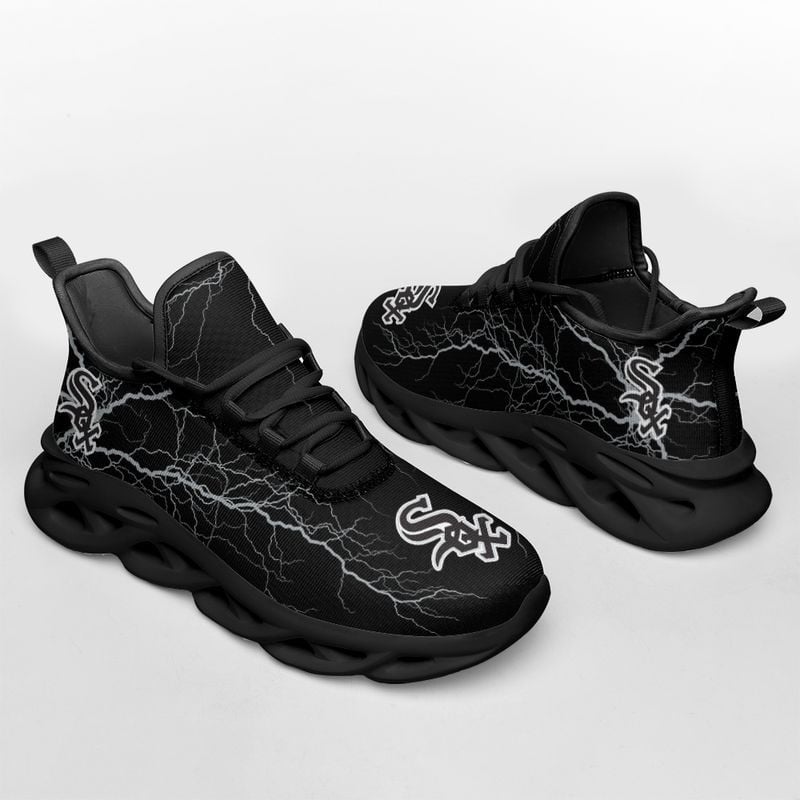 Chicago White Sox Lightning Pattern Max Soul Shoes NEW020538 - Famjoys Chicago White Sox Lightning Pattern Max Soul Shoes NEW020538 - Famjoys