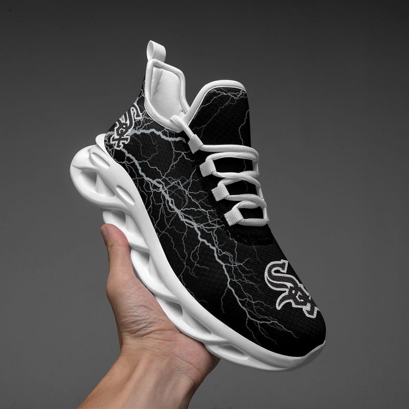 Chicago White Sox Lightning Pattern Max Soul Shoes NEW020538 - Famjoys Chicago White Sox Lightning Pattern Max Soul Shoes NEW020538 - Famjoys