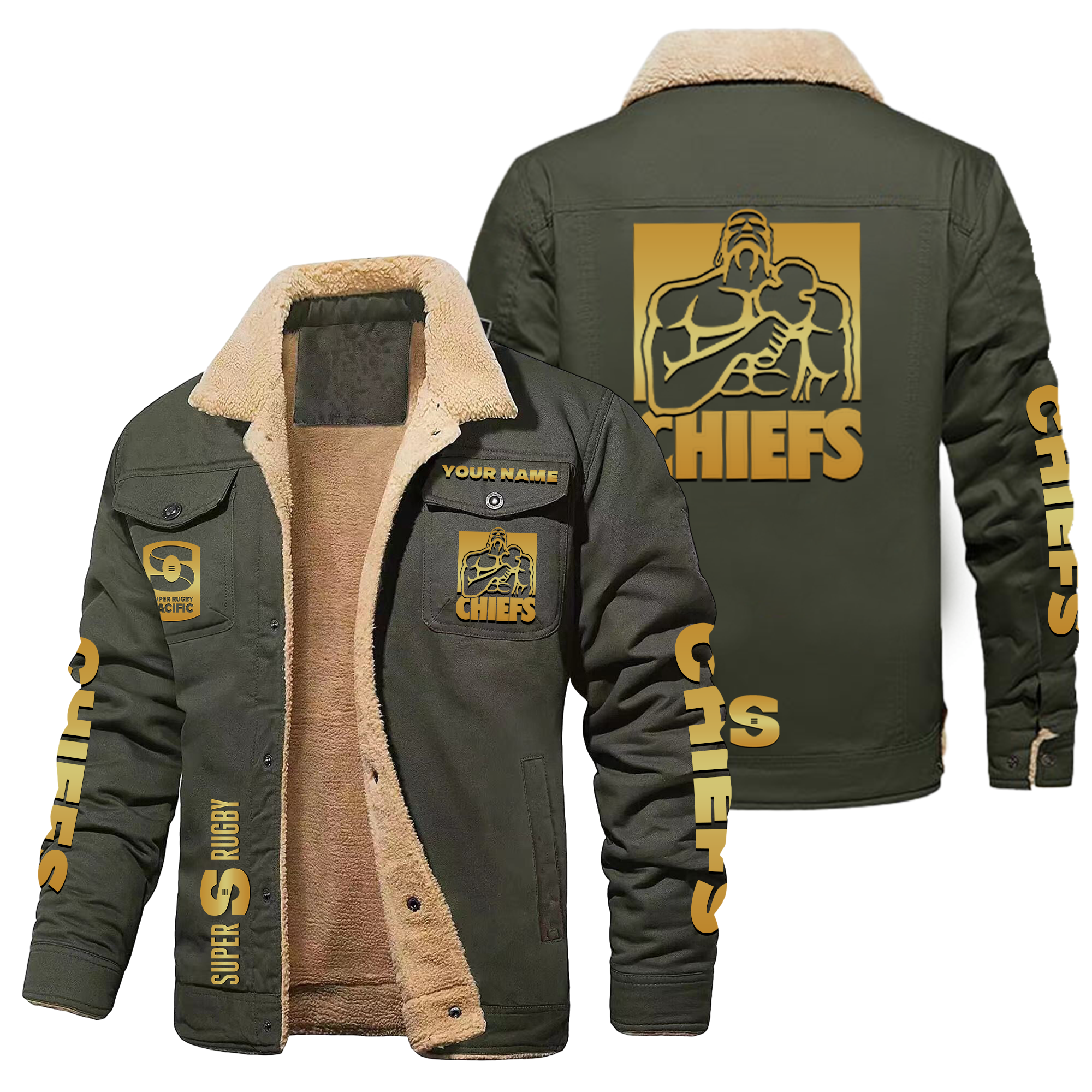 Chiefs Personalized Fleece Casual Jacket – Edition - Famjoys Chiefs Personalized Fleece Casual Jacket – Edition - Famjoys