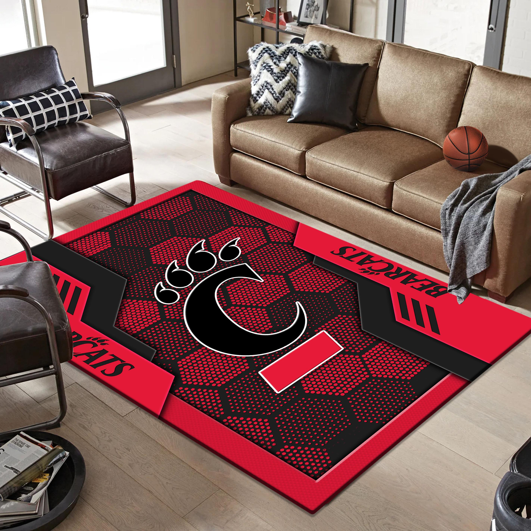 Cincinnati Bearcats Area Rugs 3726 - Famjoys Cincinnati Bearcats Area Rugs 3726 - Famjoys