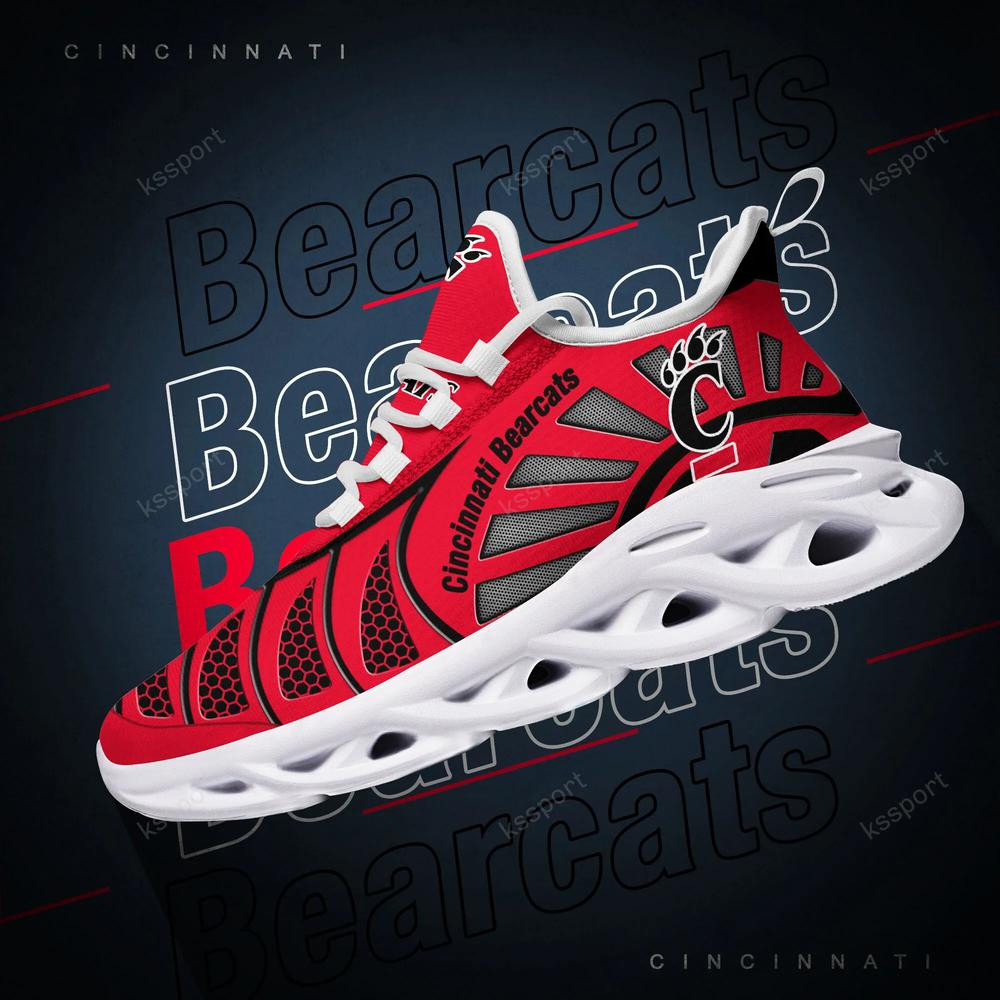 Cincinnati Bearcats Max Soul Clunky, Black And White Running Shoes - Famjoys Cincinnati Bearcats Max Soul Clunky, Black And White Running Shoes - Famjoys