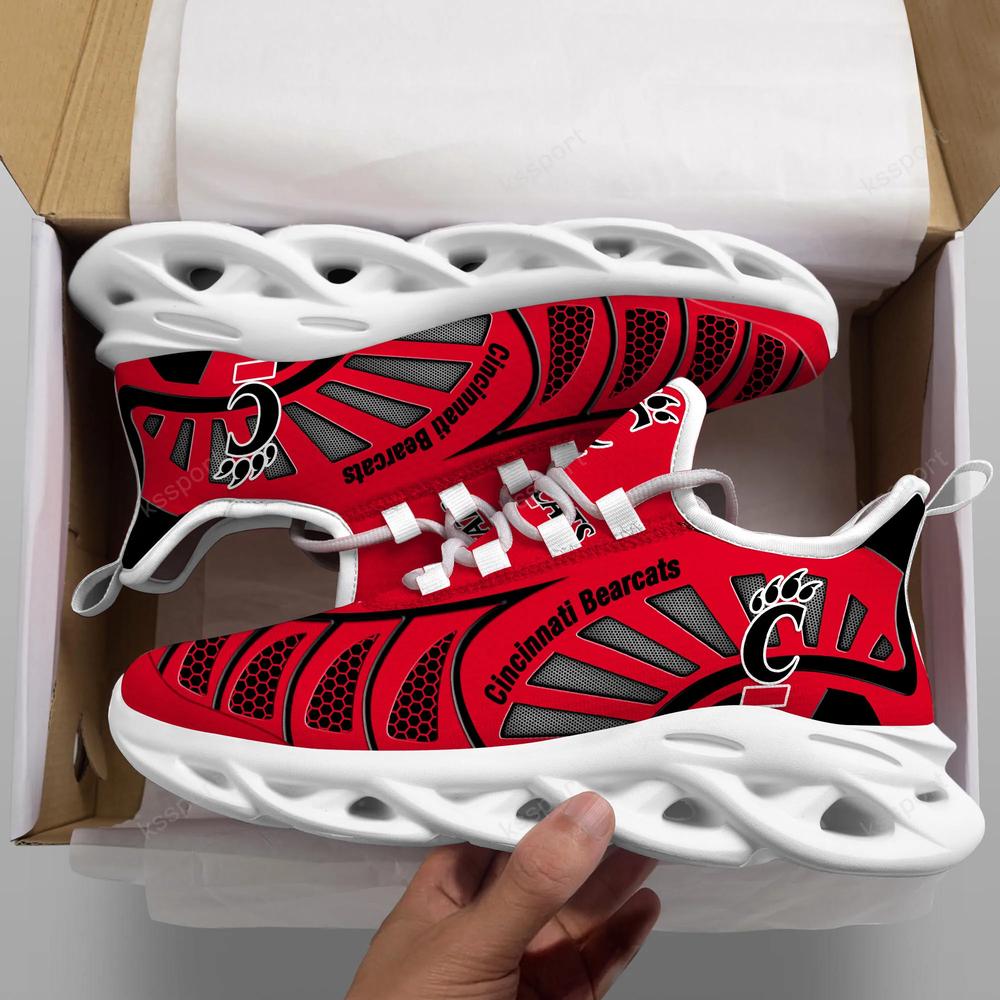 Cincinnati Bearcats Max Soul Clunky, Black And White Running Shoes - Famjoys Cincinnati Bearcats Max Soul Clunky, Black And White Running Shoes - Famjoys