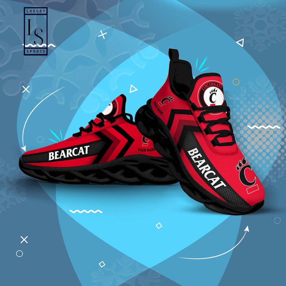 Cincinnati Bearcats Personalized Max Soul Shoes - Famjoys Cincinnati Bearcats Personalized Max Soul Shoes - Famjoys
