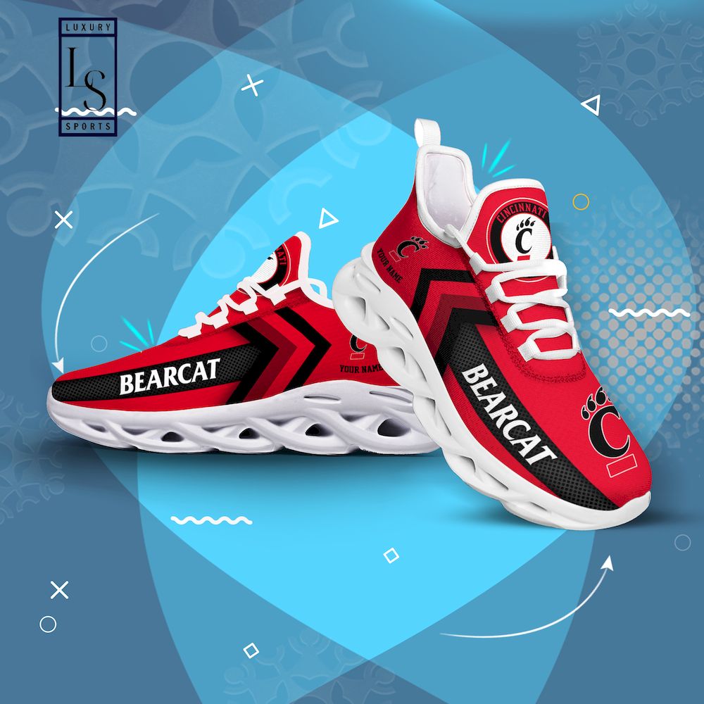 Cincinnati Bearcats Personalized Max Soul Shoes - Famjoys Cincinnati Bearcats Personalized Max Soul Shoes - Famjoys