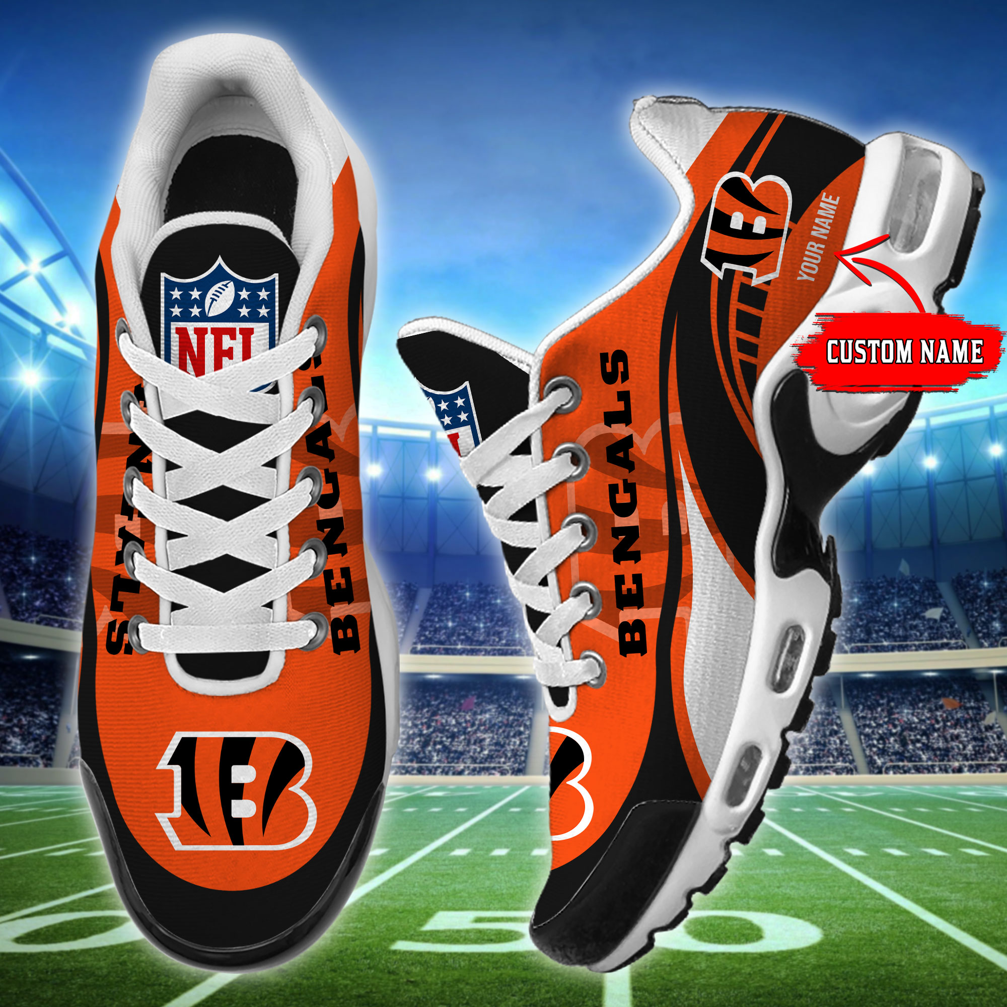 Cincinnati Bengals-32 Teams TN H56 SHOES Cool Gift-SP18082339ID02 - Famjoys Cincinnati Bengals-32 Teams TN H56 SHOES Cool Gift-SP18082339ID02 - Famjoys