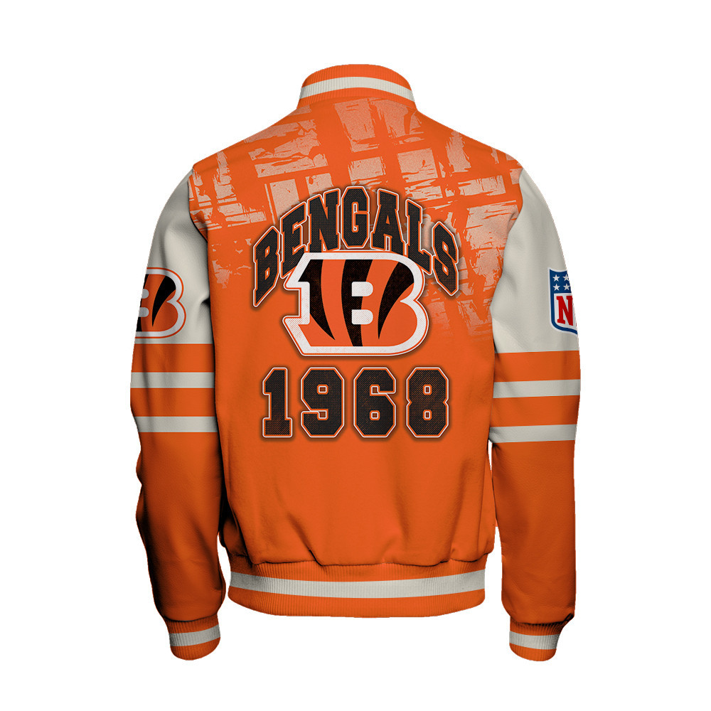 Cincinnati Bengals - A Class Above Unisex Varsity Jacket - Famjoys Cincinnati Bengals - A Class Above Unisex Varsity Jacket - Famjoys