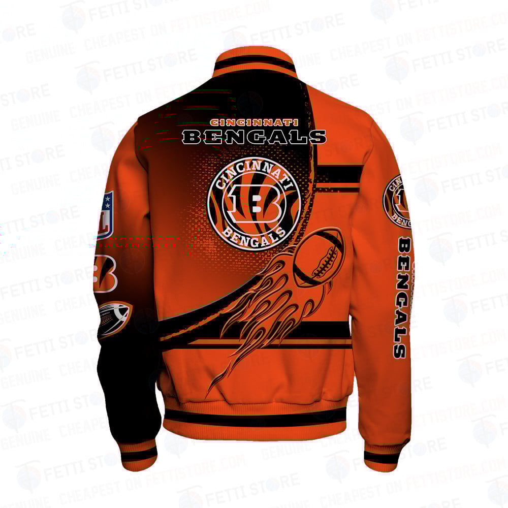 Cincinnati Bengals American Football League Pattern Varsity Jacket SH1 V3 - Famjoys Cincinnati Bengals American Football League Pattern Varsity Jacket SH1 V3 - Famjoys