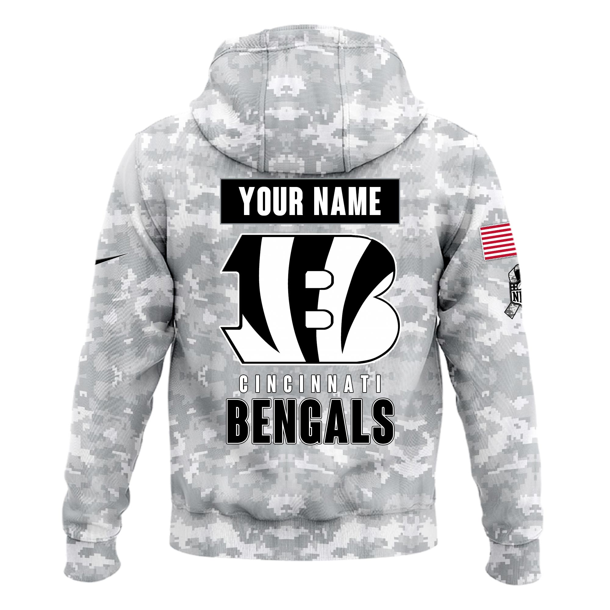 Cincinnati Bengals Arctic Camo Salute to Service Club Hoodie 2024 - Famjoys Cincinnati Bengals Arctic Camo Salute to Service Club Hoodie 2024 - Famjoys