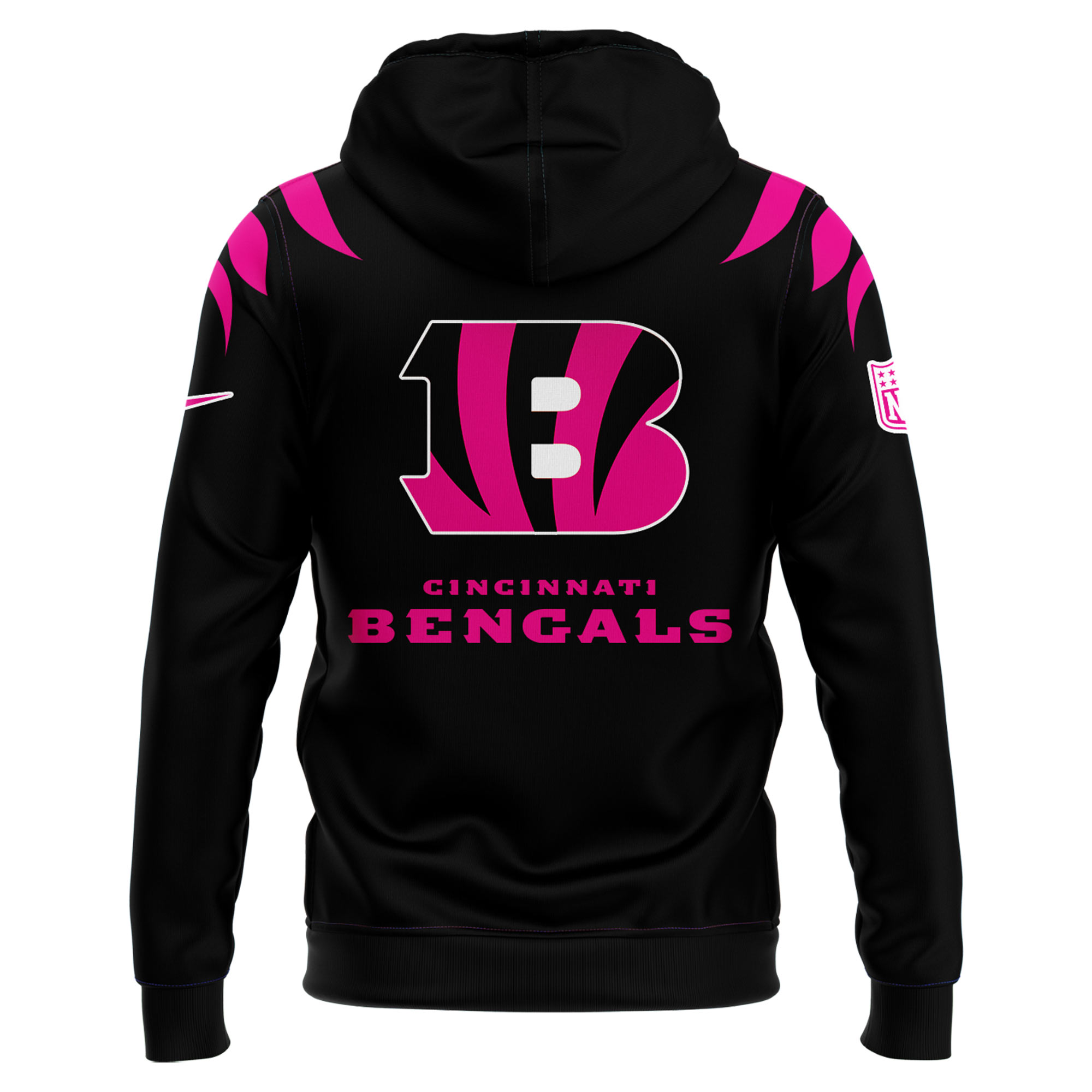 Cincinnati Bengals Breast Cancer Hoodie 2024 - Famjoys Cincinnati Bengals Breast Cancer Hoodie 2024 - Famjoys