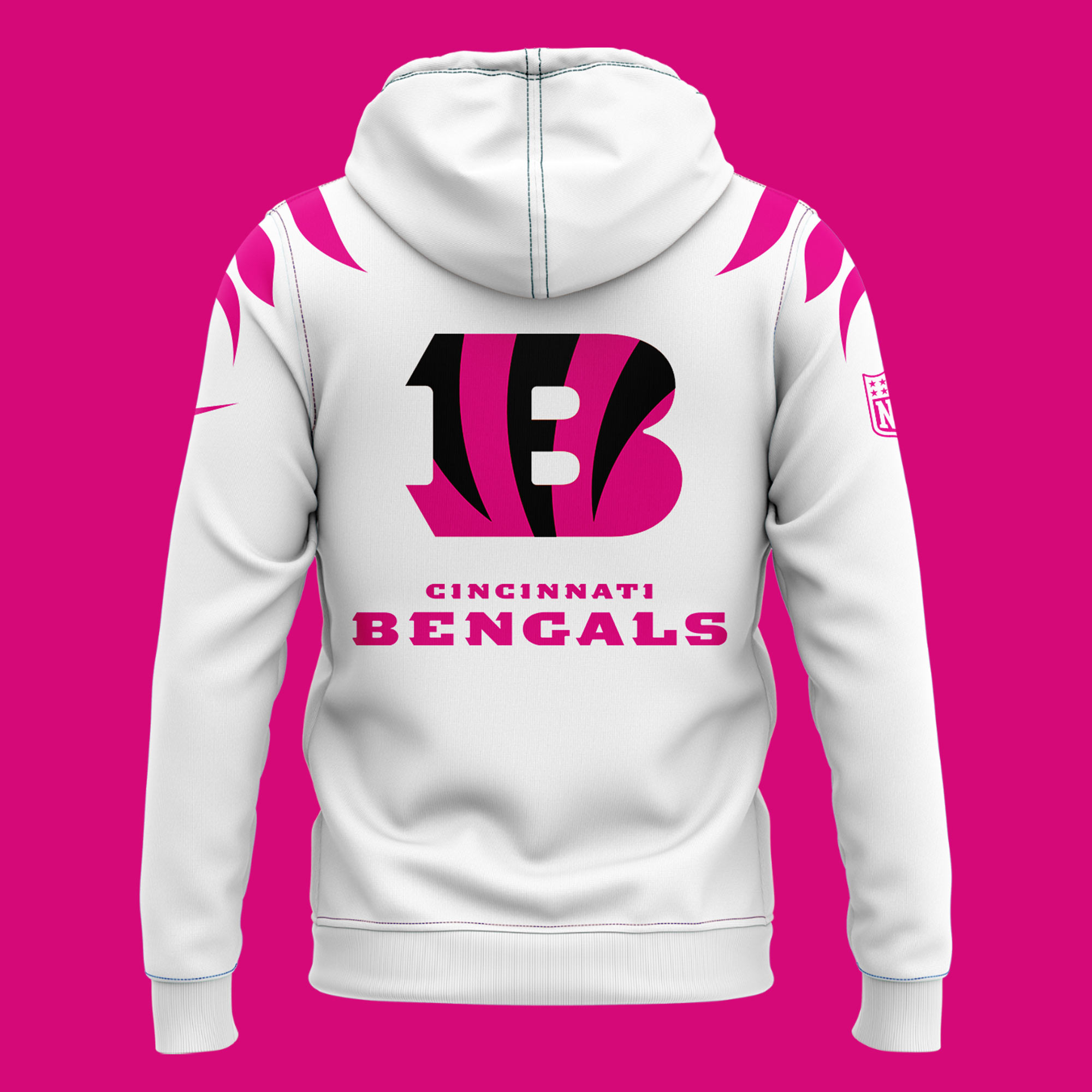 Cincinnati Bengals Breast Cancer Hoodie 2024 - Famjoys Cincinnati Bengals Breast Cancer Hoodie 2024 - Famjoys