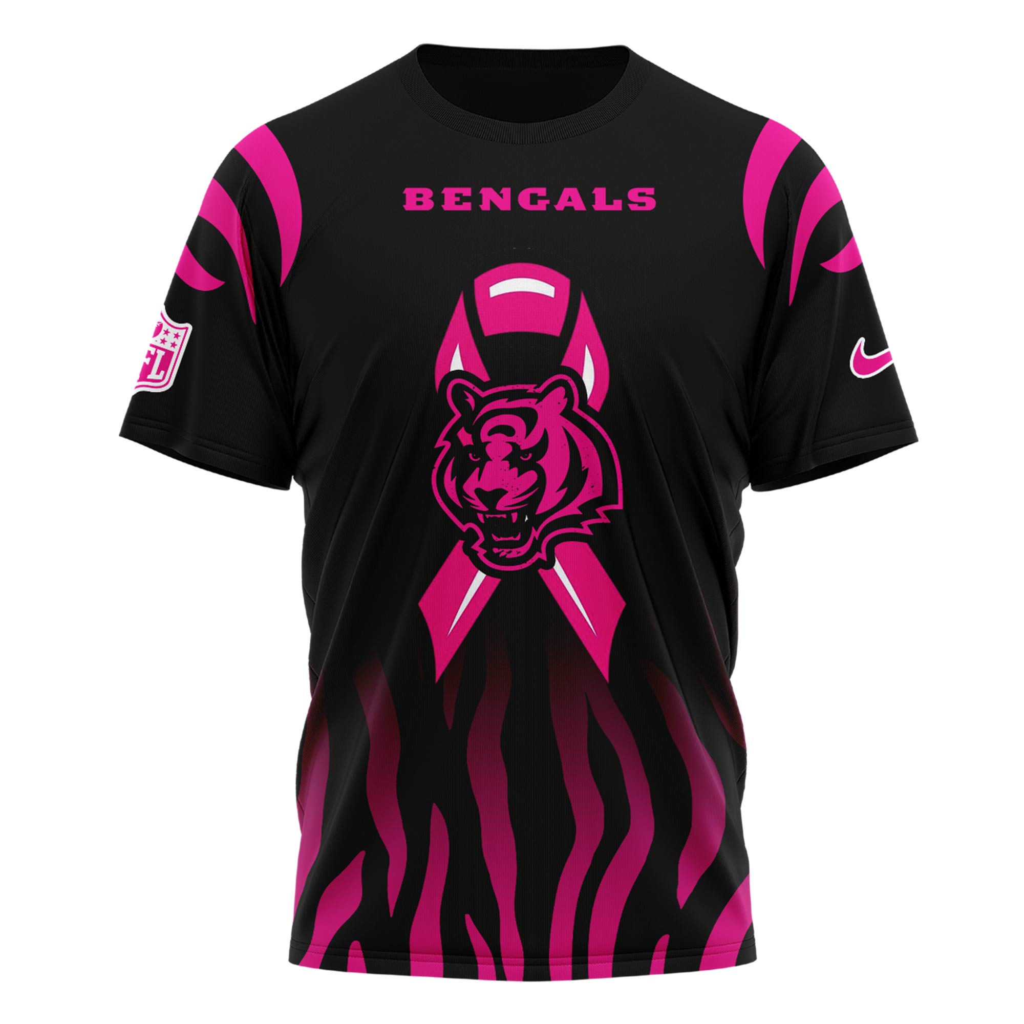 Cincinnati Bengals Breast Cancer Shirt 2024 - Famjoys Cincinnati Bengals Breast Cancer Shirt 2024 - Famjoys