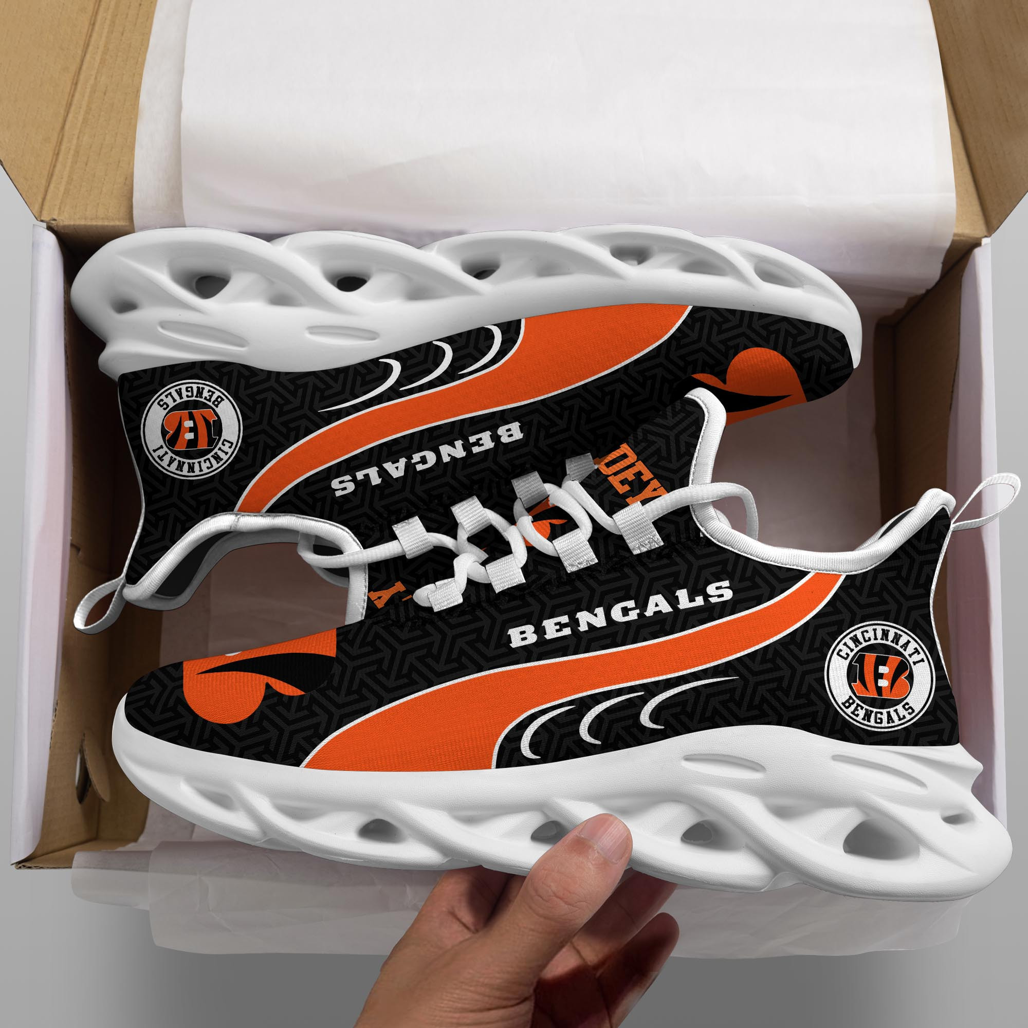 Cincinnati Bengals Clunky Shoes T-42107 - Famjoys Cincinnati Bengals Clunky Shoes T-42107 - Famjoys