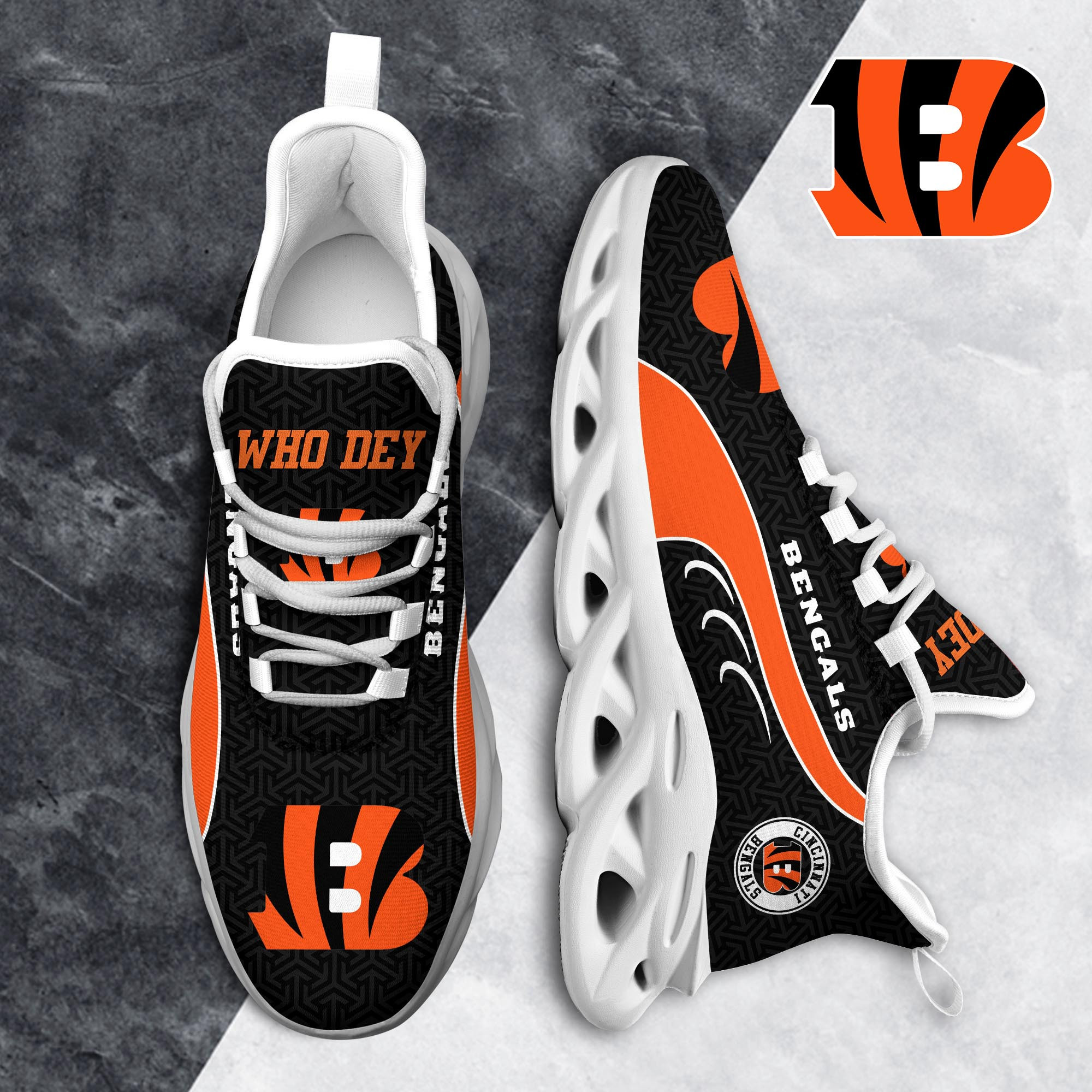 Cincinnati Bengals Clunky Shoes T-42107 - Famjoys Cincinnati Bengals Clunky Shoes T-42107 - Famjoys