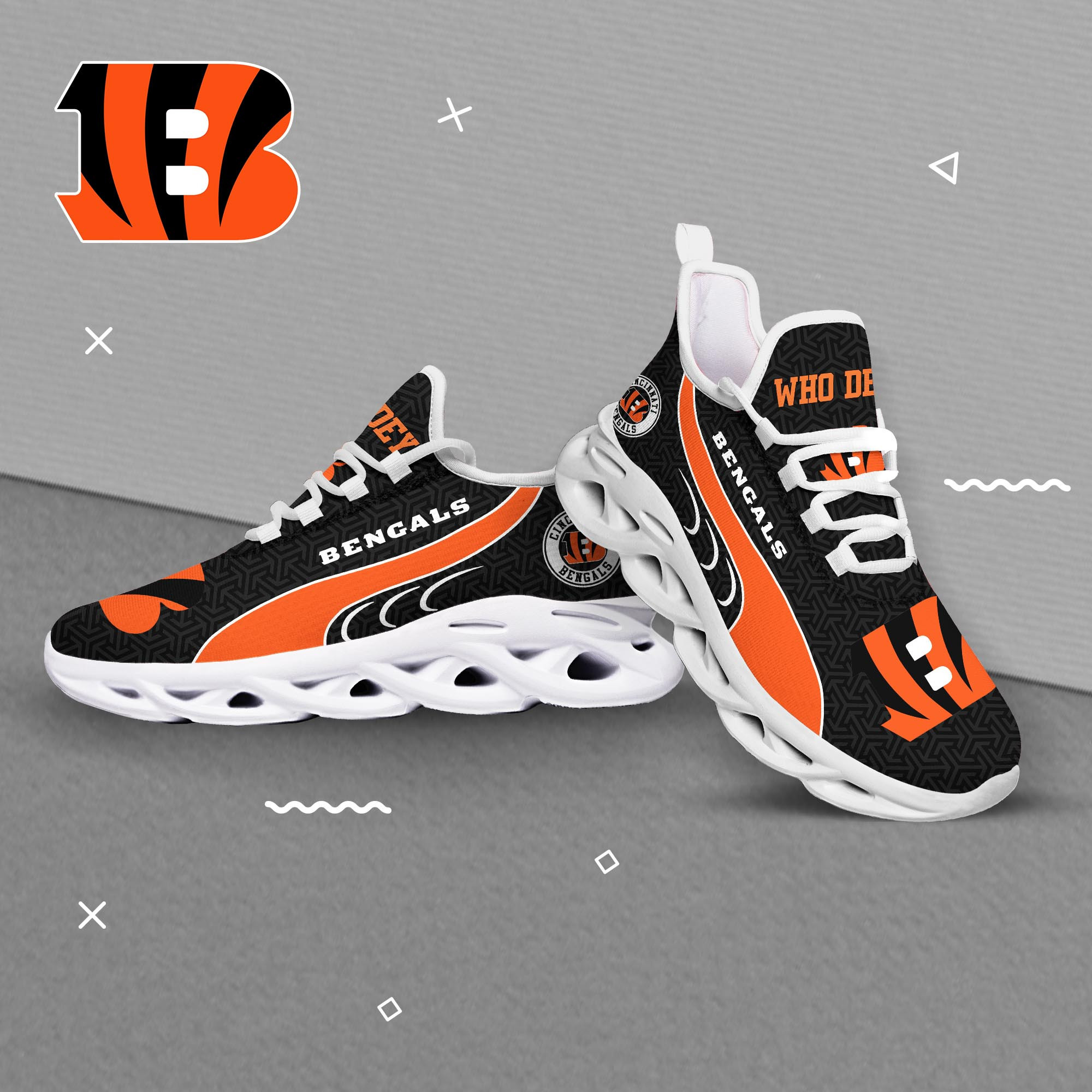 Cincinnati Bengals Clunky Shoes T-42107 - Famjoys Cincinnati Bengals Clunky Shoes T-42107 - Famjoys