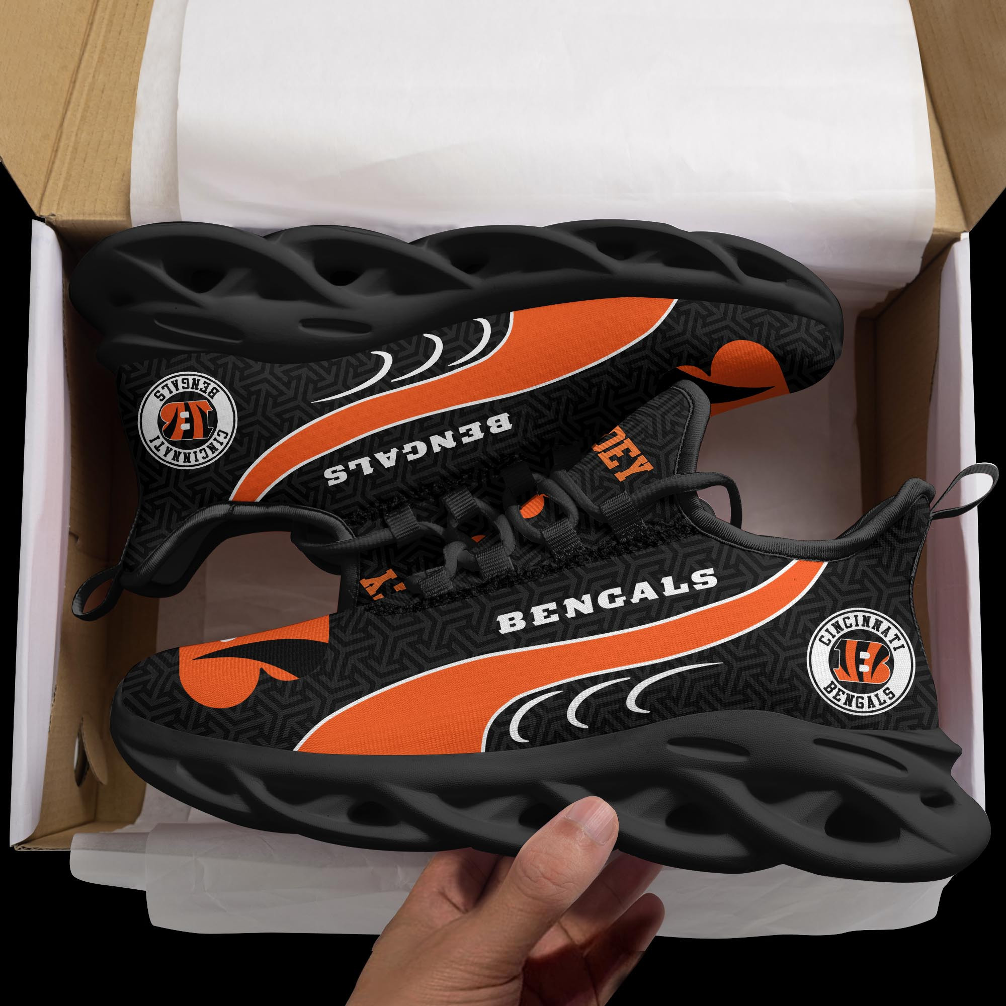 Cincinnati Bengals Clunky Shoes T-42107 - Famjoys Cincinnati Bengals Clunky Shoes T-42107 - Famjoys