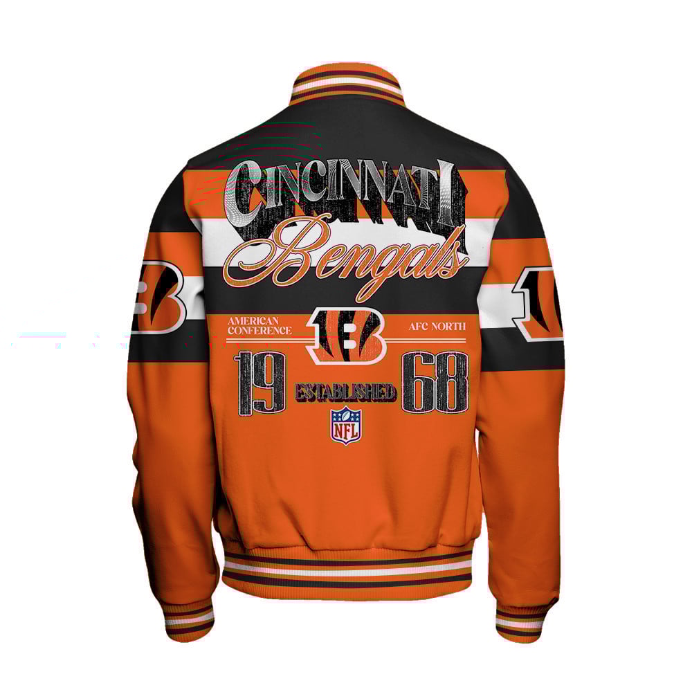 Cincinnati Bengals - Fire Burning Opponents Unisex Varsity Jacket - Famjoys Cincinnati Bengals - Fire Burning Opponents Unisex Varsity Jacket - Famjoys