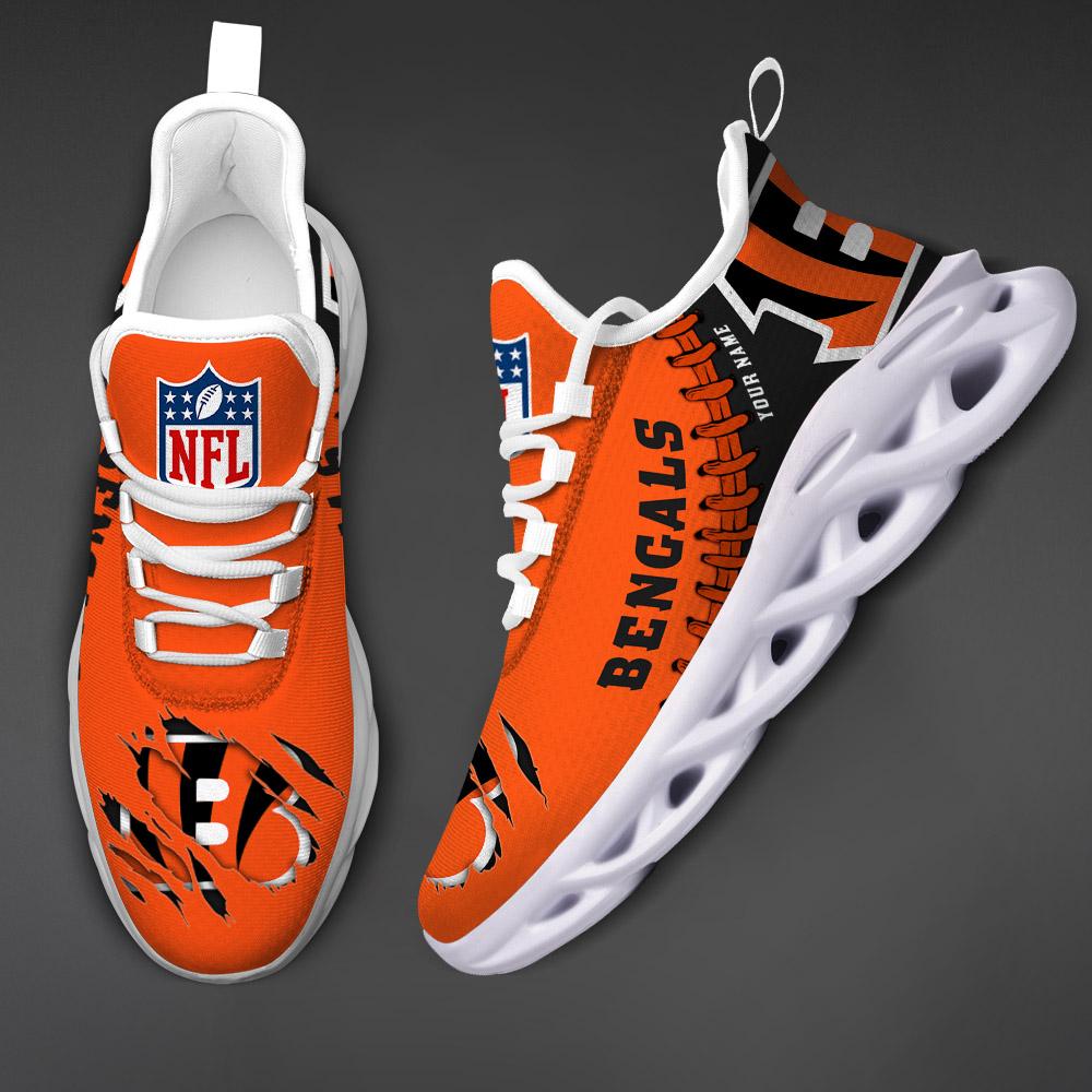 Cincinnati Bengals Max Soul Shoes - Famjoys Cincinnati Bengals Max Soul Shoes - Famjoys