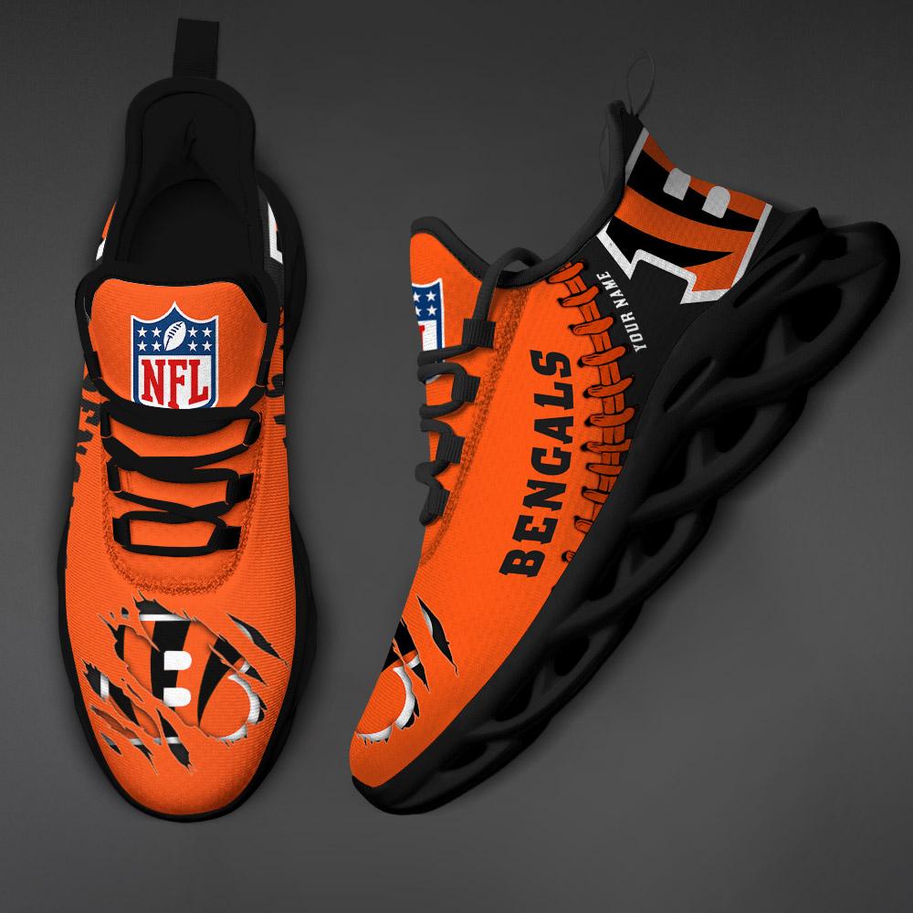 Cincinnati Bengals Max Soul Shoes - Famjoys Cincinnati Bengals Max Soul Shoes - Famjoys