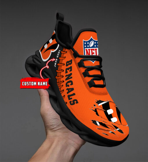 Cincinnati Bengals Max Soul Shoes - Famjoys Cincinnati Bengals Max Soul Shoes - Famjoys