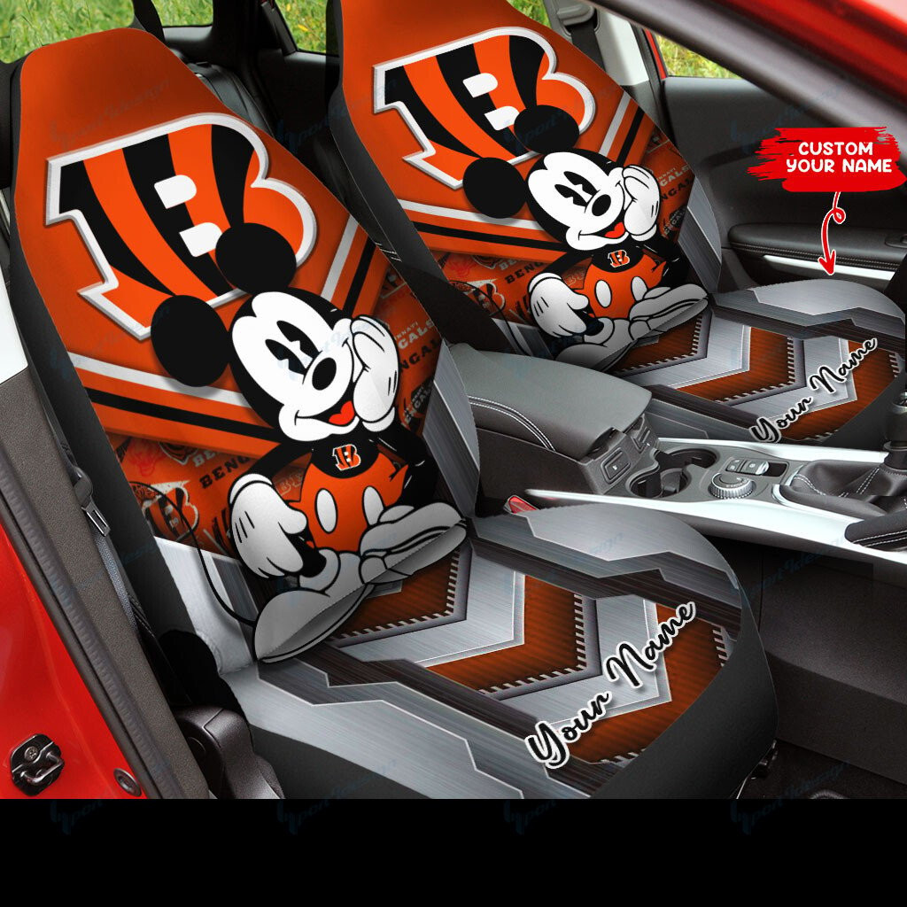 Cincinnati Bengals Personalized Car Seat Covers BG234 - Famjoys Cincinnati Bengals Personalized Car Seat Covers BG234 - Famjoys