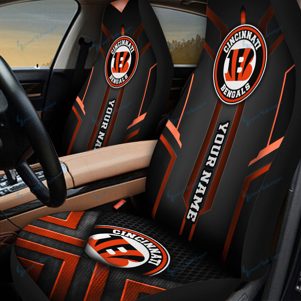 Cincinnati Bengals Personalized Car Seat Covers BG91 - Famjoys Cincinnati Bengals Personalized Car Seat Covers BG91 - Famjoys