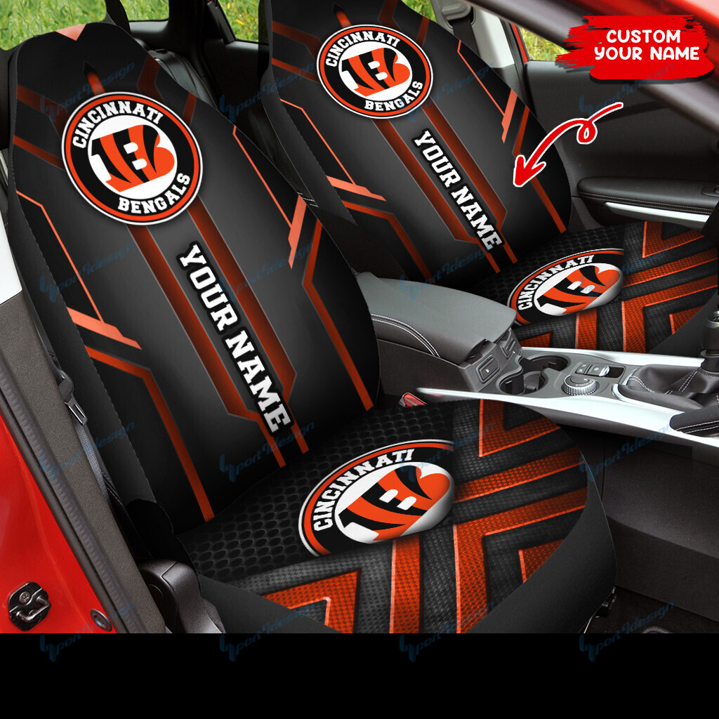 Cincinnati Bengals Personalized Car Seat Covers BG91 - Famjoys Cincinnati Bengals Personalized Car Seat Covers BG91 - Famjoys