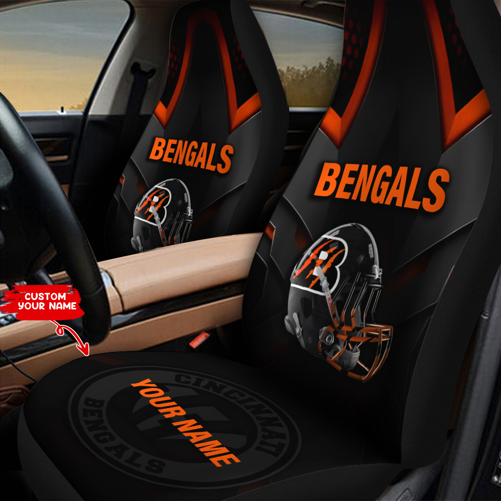 Cincinnati Bengals Personalized Car Seat Covers BGCSC690 - Famjoys Cincinnati Bengals Personalized Car Seat Covers BGCSC690 - Famjoys