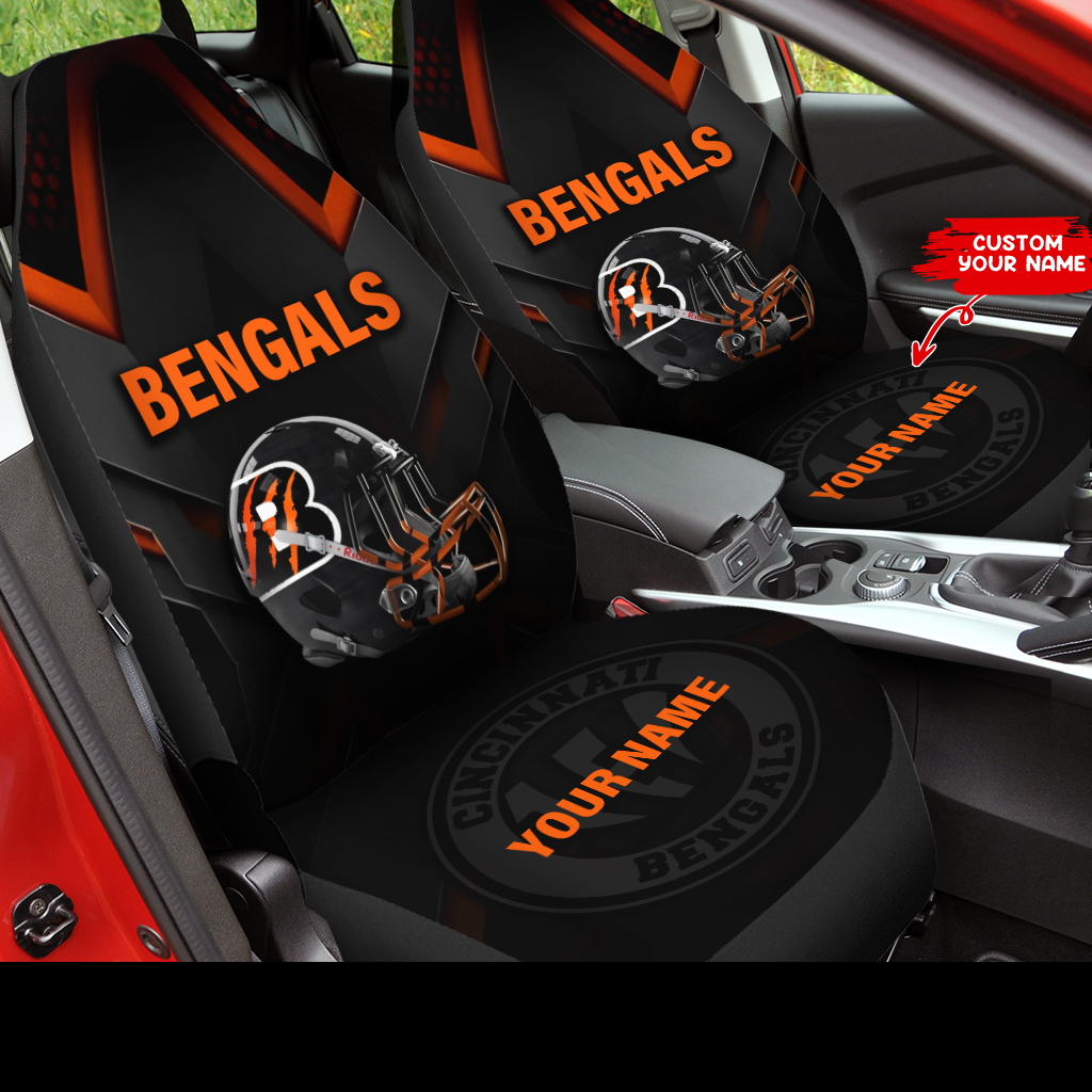 Cincinnati Bengals Personalized Car Seat Covers BGCSC690 - Famjoys Cincinnati Bengals Personalized Car Seat Covers BGCSC690 - Famjoys