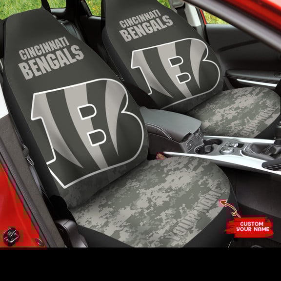 Cincinnati Bengals Personalized Car Seat Covers BGCSC736 - Famjoys Cincinnati Bengals Personalized Car Seat Covers BGCSC736 - Famjoys