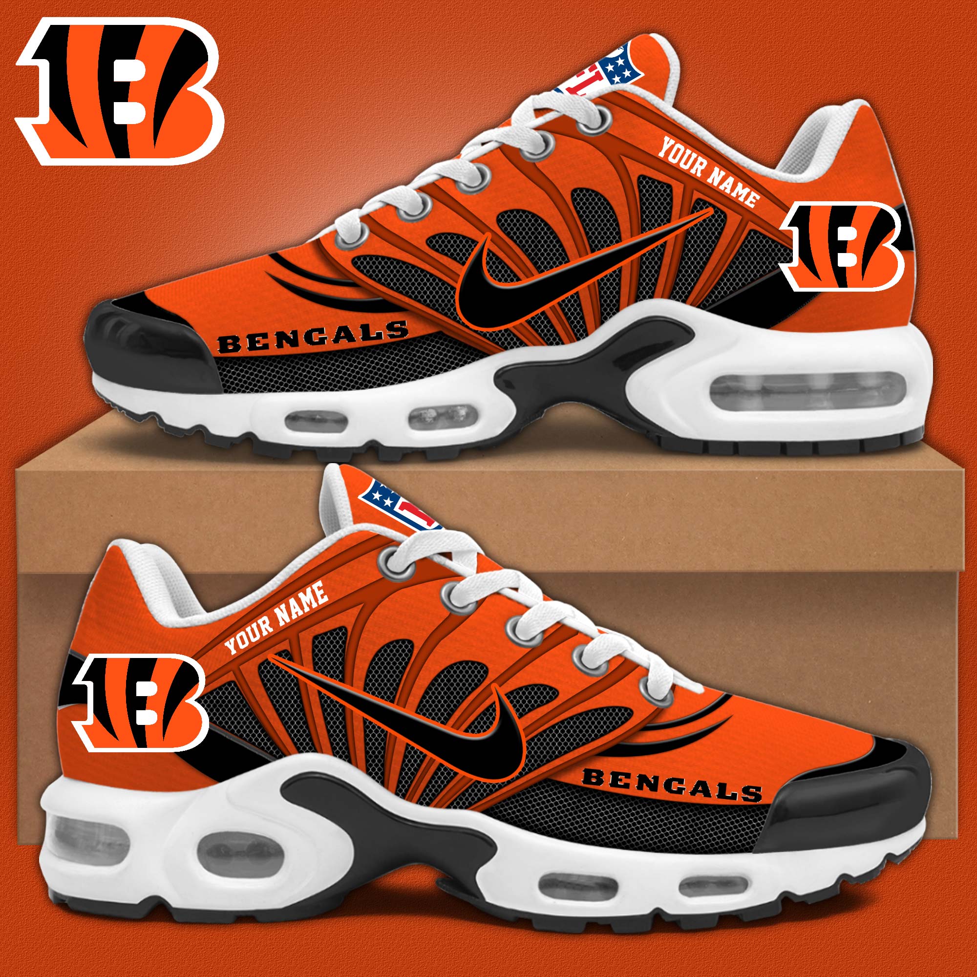 Cincinnati Bengals Personalized Shoes - Famjoys Cincinnati Bengals Personalized Shoes - Famjoys