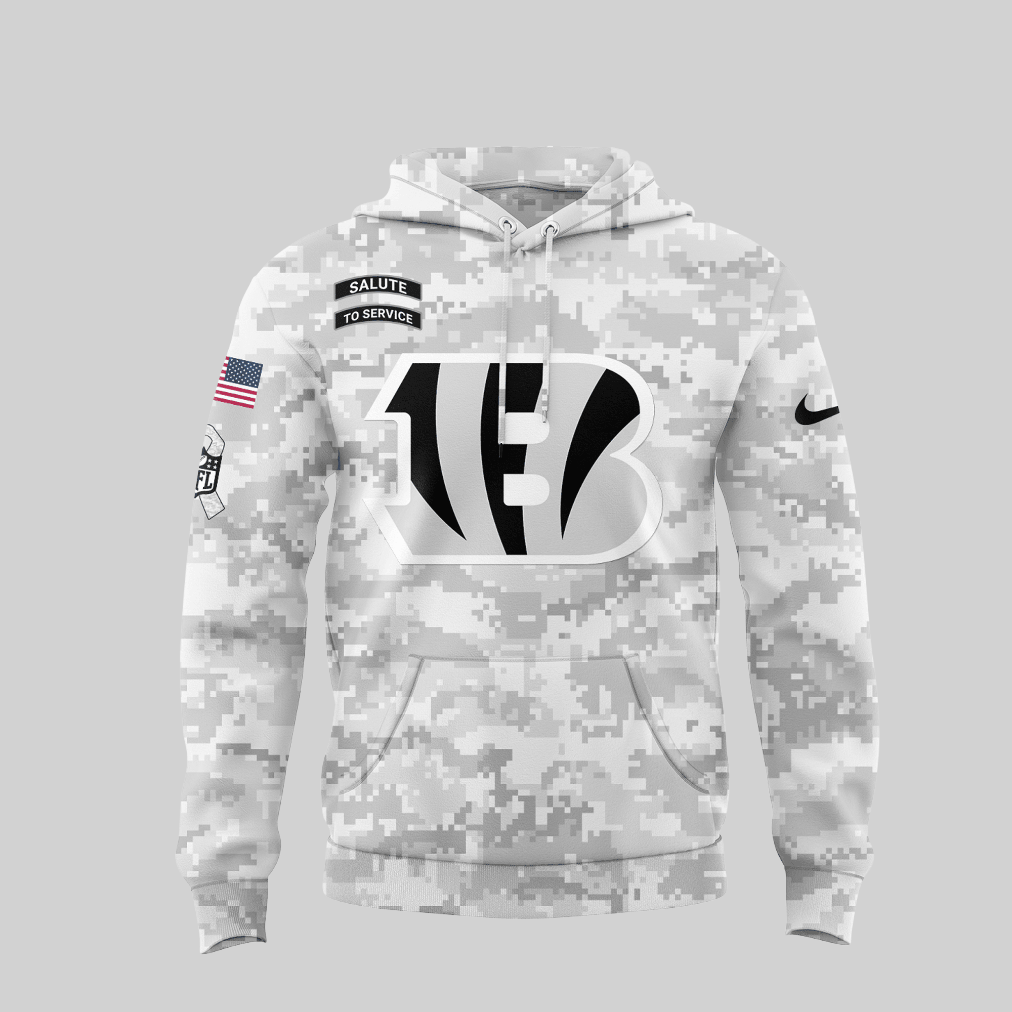 Cincinnati Bengals Salute to Service Hoodie - Famjoys Cincinnati Bengals Salute to Service Hoodie - Famjoys