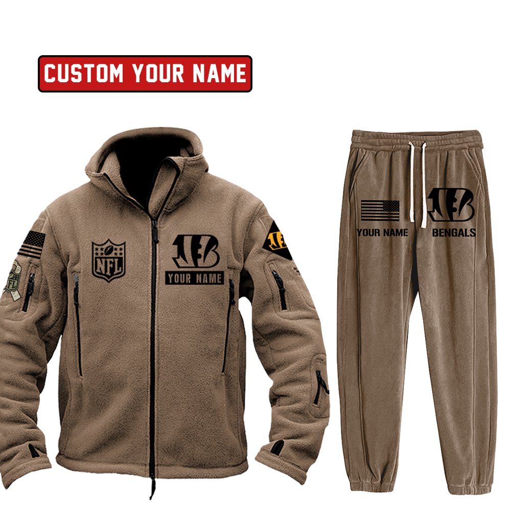 Cincinnati Bengals Salute To Service Personalized H267 Fleece Tactical Jacket Set Combo SP06122307ID02DS01 - Famjoys Cincinnati Bengals Salute To Service Personalized H267 Fleece Tactical Jacket Set Combo SP06122307ID02DS01 - Famjoys