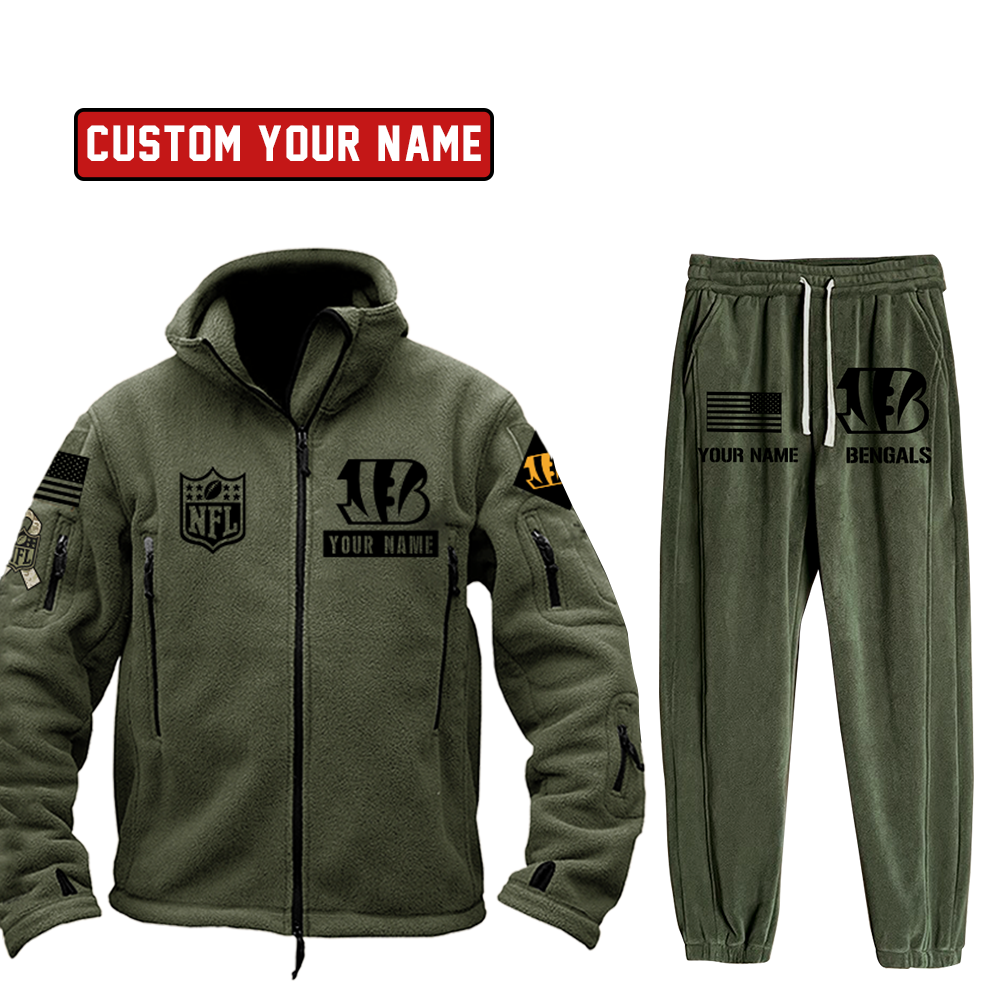 Cincinnati Bengals Salute To Service Personalized H267 Fleece Tactical Jacket Set Combo SP06122307ID02DS01 - Famjoys Cincinnati Bengals Salute To Service Personalized H267 Fleece Tactical Jacket Set Combo SP06122307ID02DS01 - Famjoys