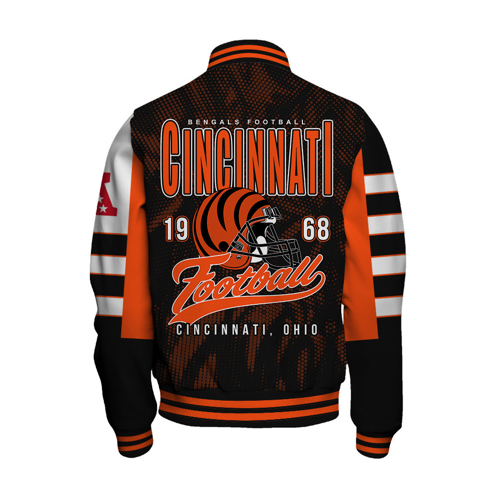 Cincinnati Bengals - Wear Your Passion Unisex Varsity Jacket - Famjoys Cincinnati Bengals - Wear Your Passion Unisex Varsity Jacket - Famjoys