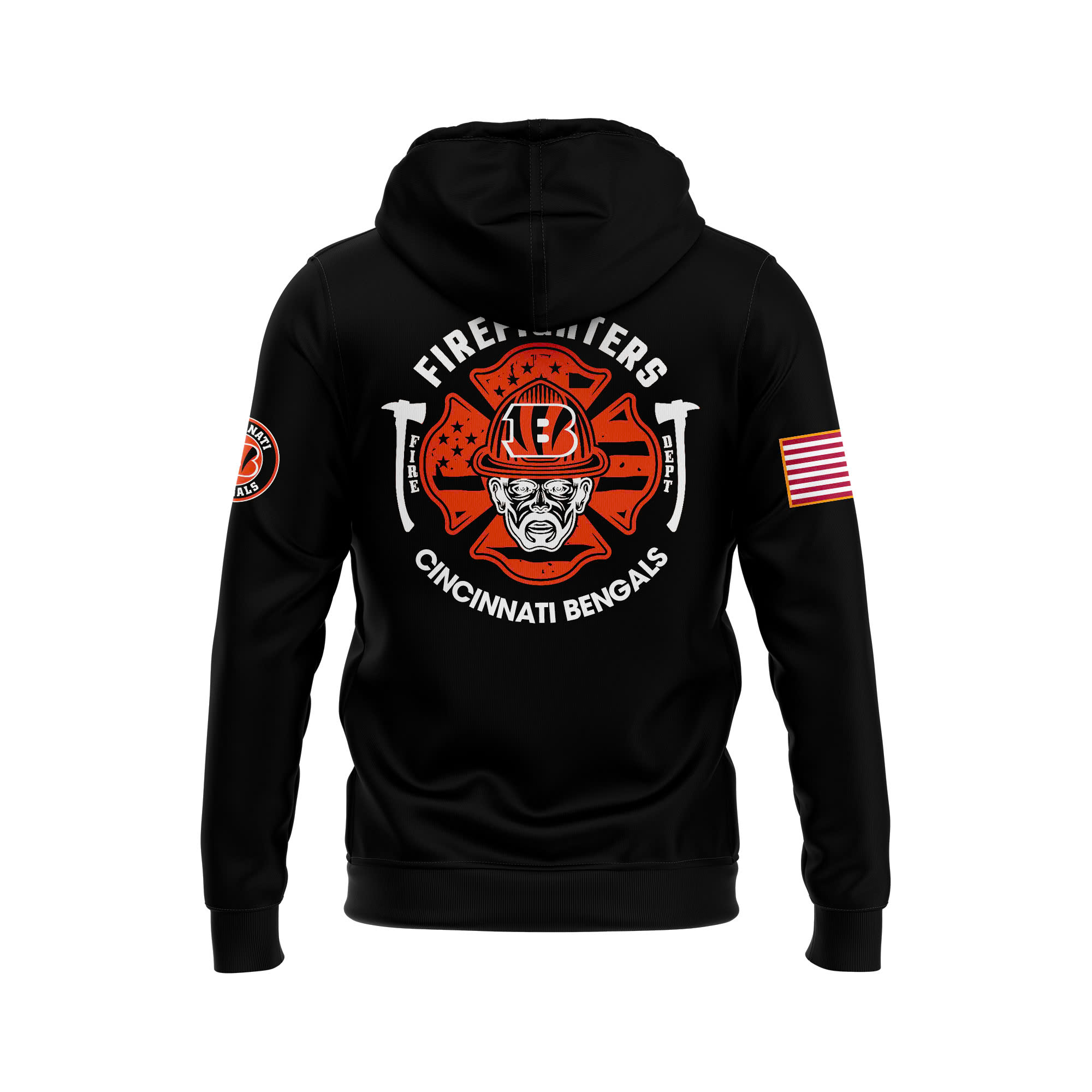 Cincinnati Bengals x Firefighter Appreciation Night Premium Pullover Hoodie - Famjoys Cincinnati Bengals x Firefighter Appreciation Night Premium Pullover Hoodie - Famjoys
