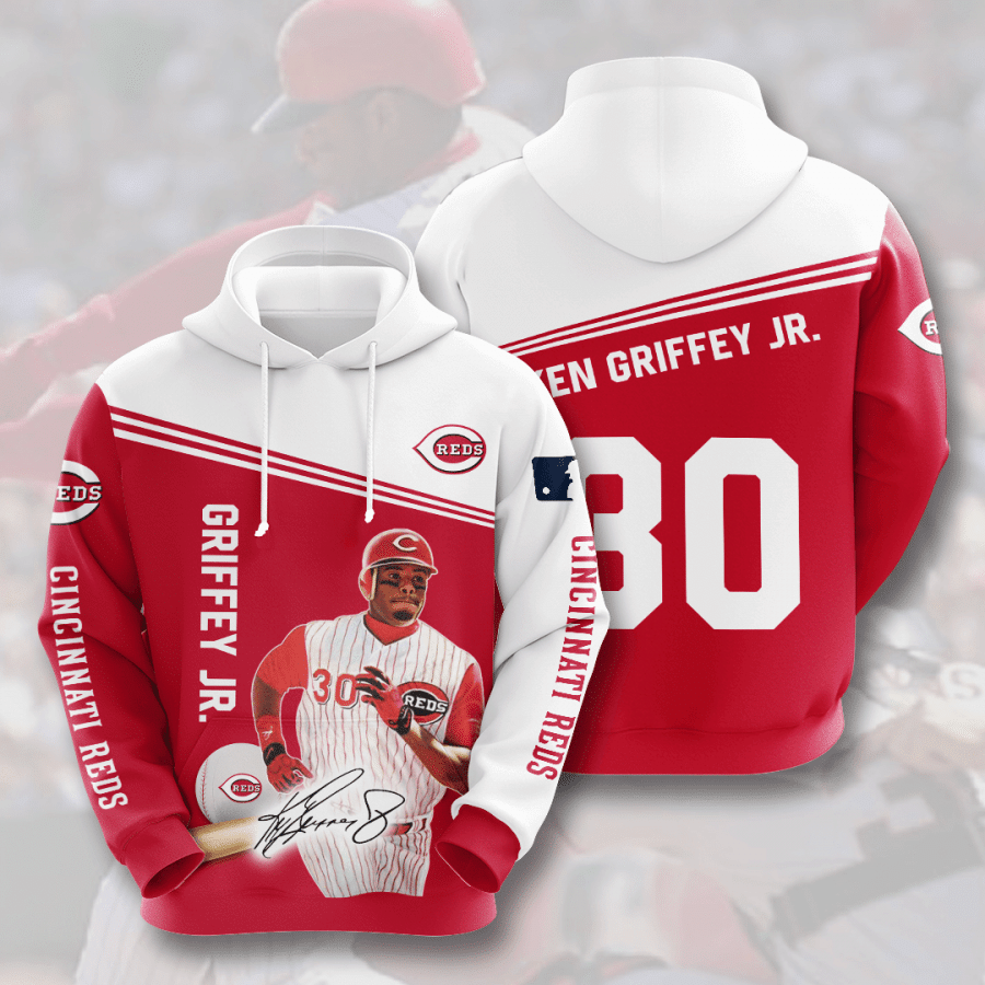 Cincinnati Reds 3D Hoodie Ken Griffey