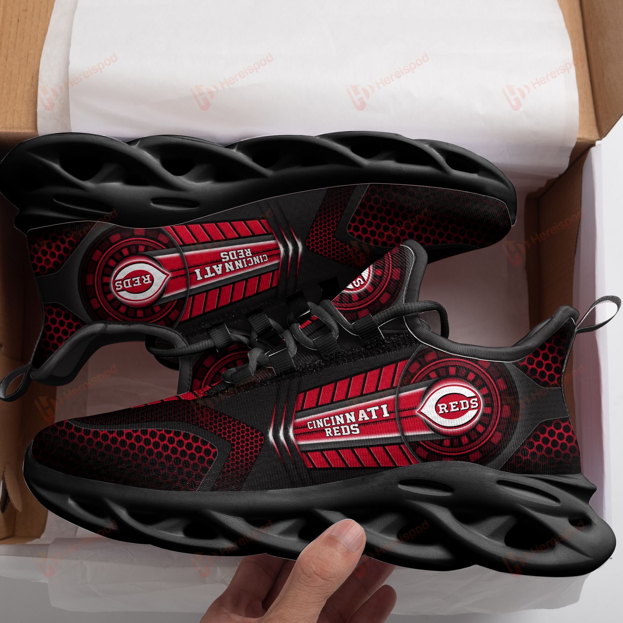 Cincinnati Reds Max Soul Shoes Ths21081766 - Famjoys Cincinnati Reds Max Soul Shoes Ths21081766 - Famjoys