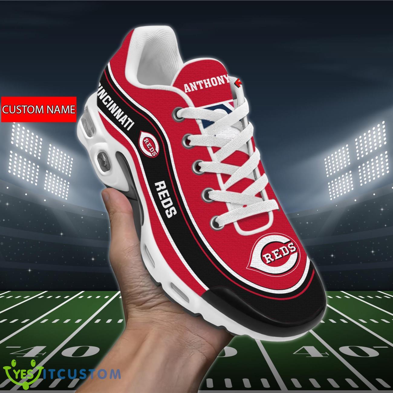 Cincinnati Reds MLB Personalized Name Air Cushion Sports Shoes Sneaker KLTNS220234 - Famjoys Cincinnati Reds MLB Personalized Name Air Cushion Sports Shoes Sneaker KLTNS220234 - Famjoys