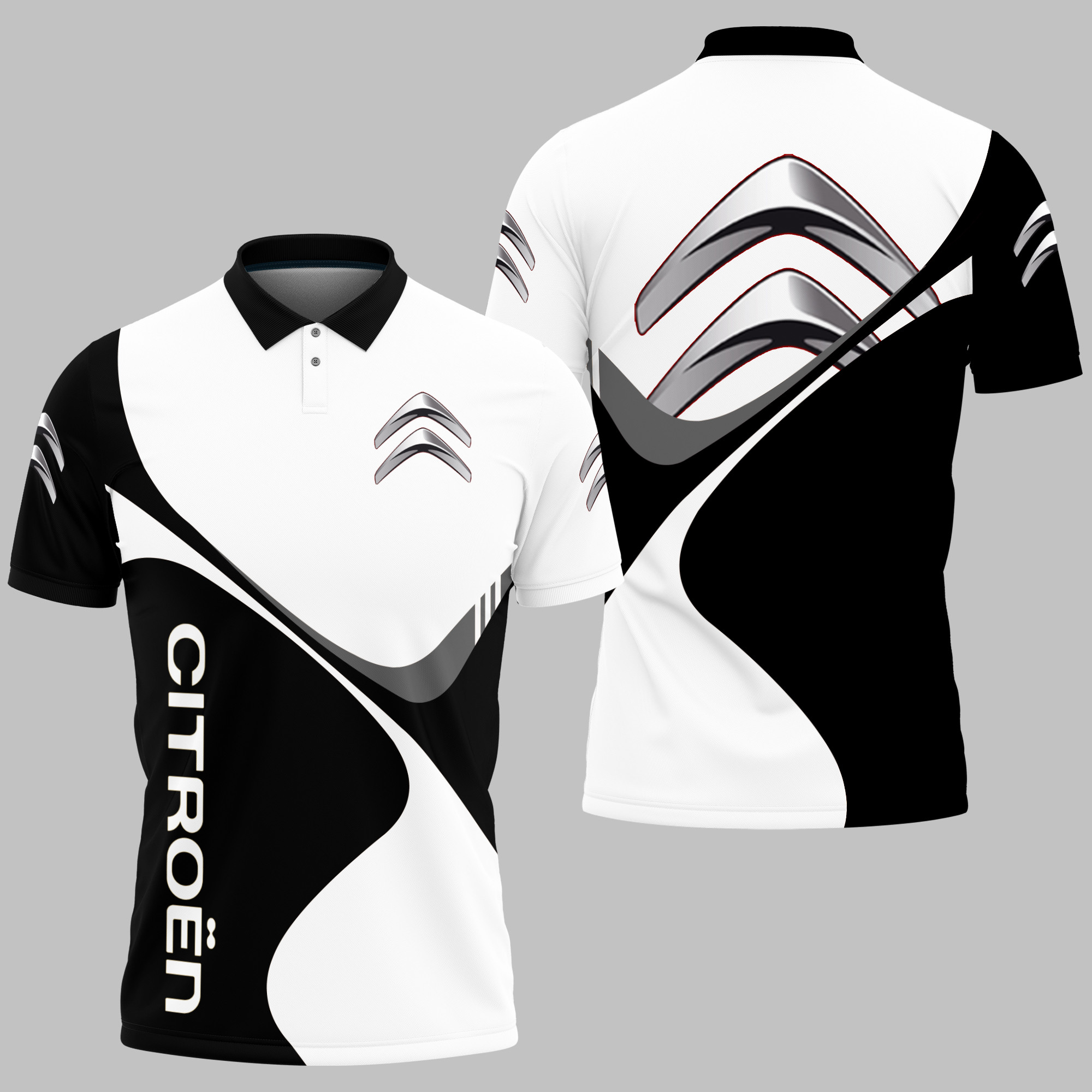 Citroen Polo Shirt 3D Printed Ver 1 - Famjoys Citroen Polo Shirt 3D Printed Ver 1 - Famjoys