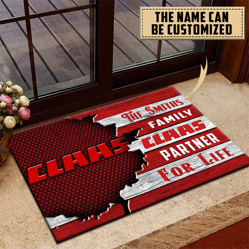 Claas Doormat Custom Name, Multicolor - Famjoys Claas Doormat Custom Name, Multicolor - Famjoys