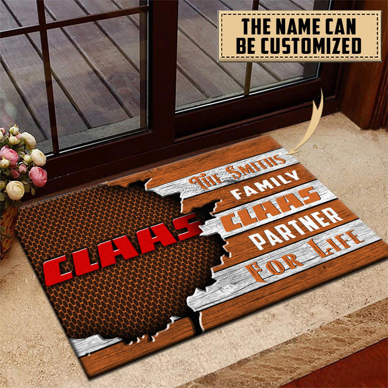 Claas Doormat Custom Name, Multicolor - Famjoys Claas Doormat Custom Name, Multicolor - Famjoys