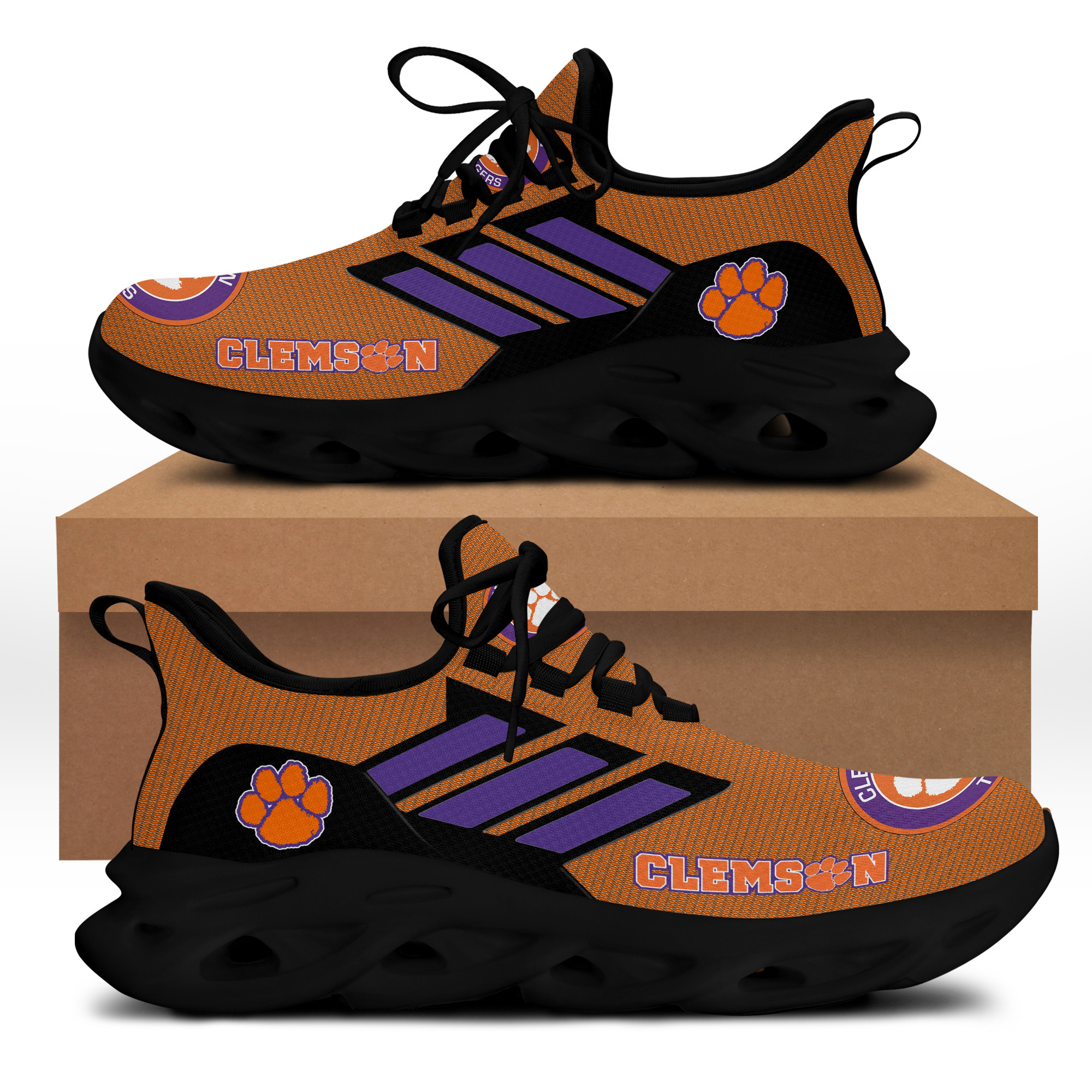 Clemson Tigers ACC Champions RN Shoes - Famjoys Clemson Tigers ACC Champions RN Shoes - Famjoys
