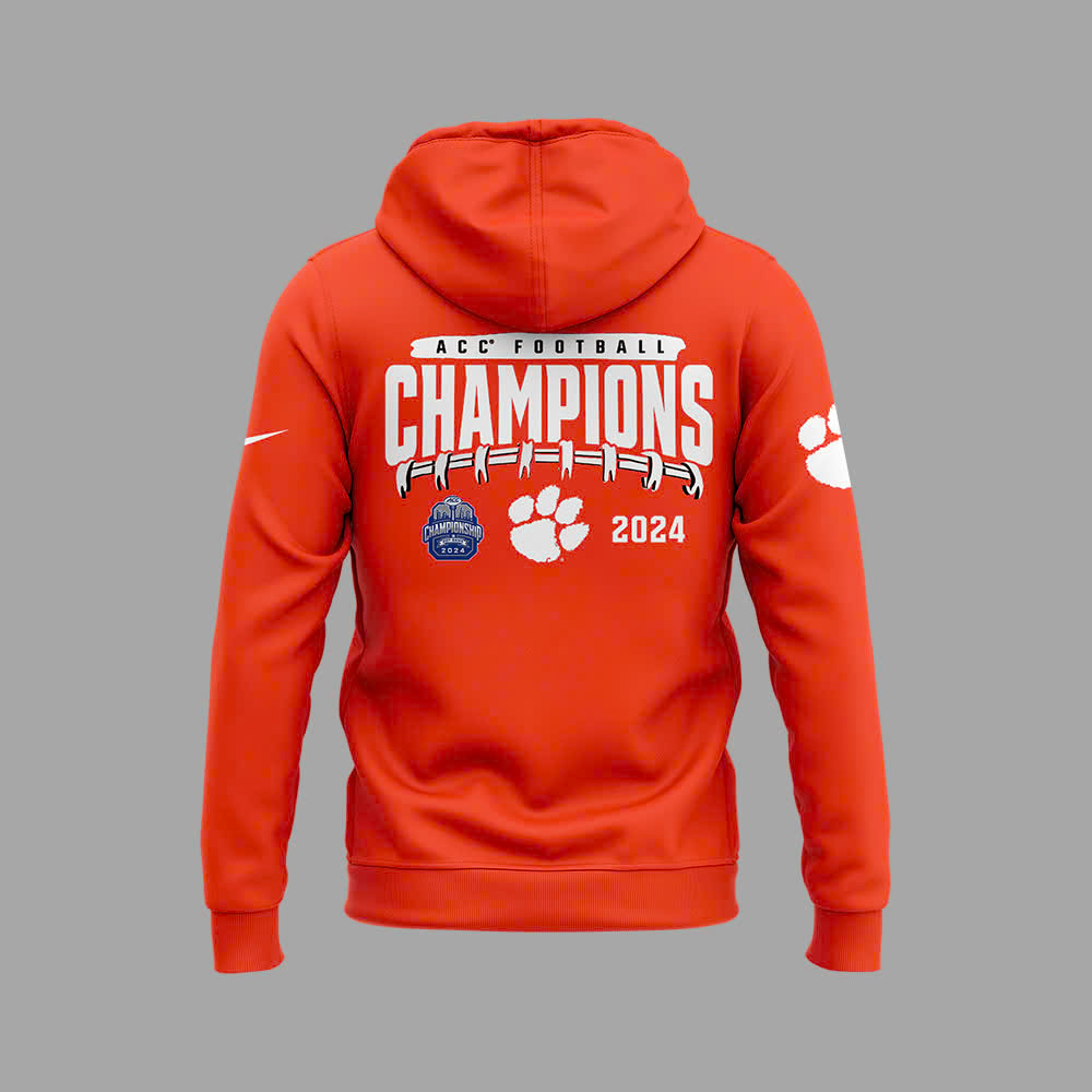 Clemson Tigers ACC Football Conference Champions Pullover Hoodie - Famjoys Clemson Tigers ACC Football Conference Champions Pullover Hoodie - Famjoys