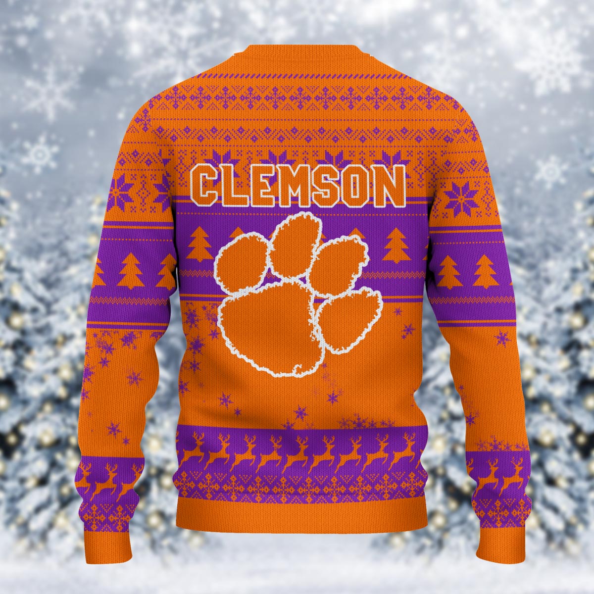 Clemson Tigers Grinch Ugly Christmas Sweater - Famjoys Clemson Tigers Grinch Ugly Christmas Sweater - Famjoys