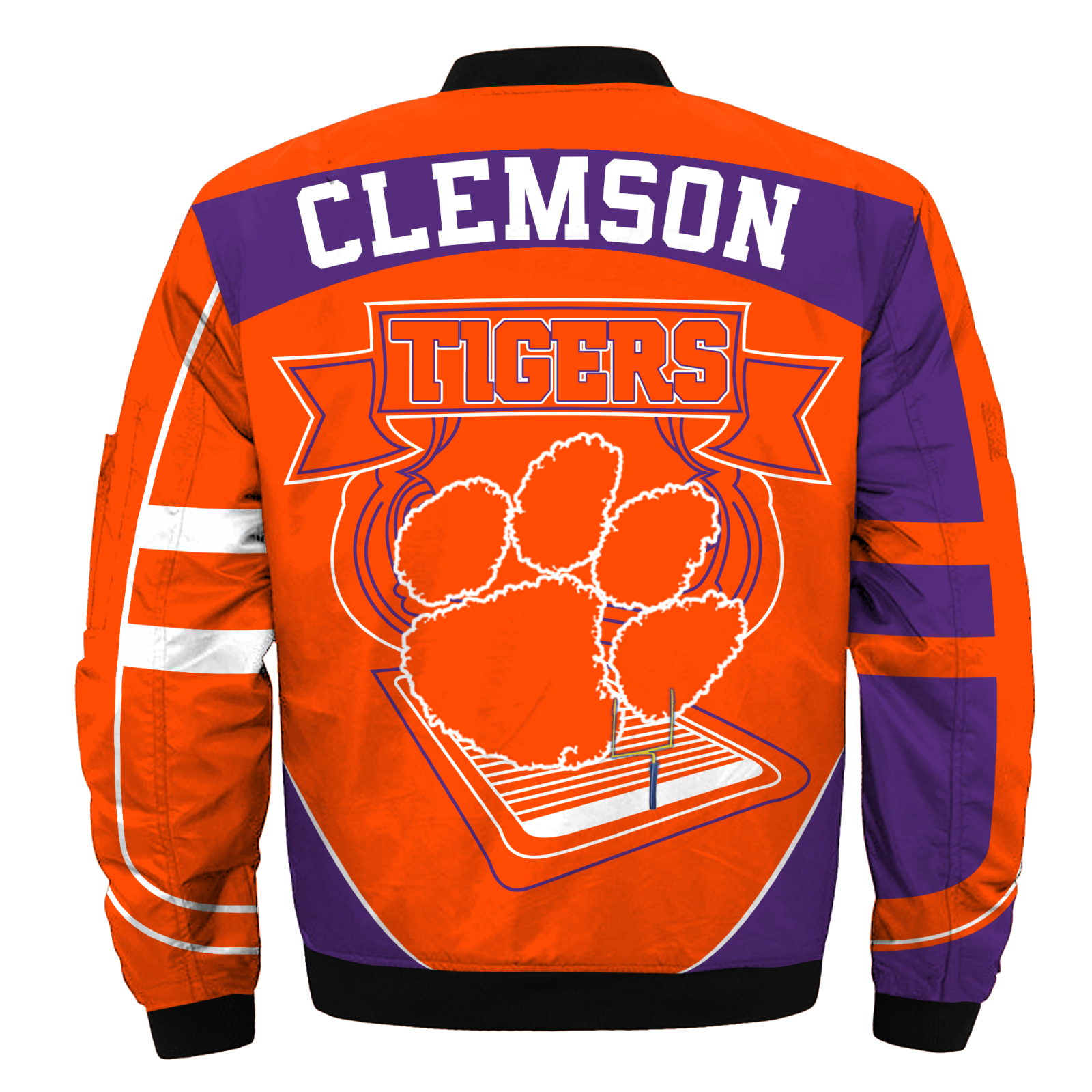 Clemson Tigers Jacket 3D Printed Fire Ball - Famjoys Clemson Tigers Jacket 3D Printed Fire Ball - Famjoys