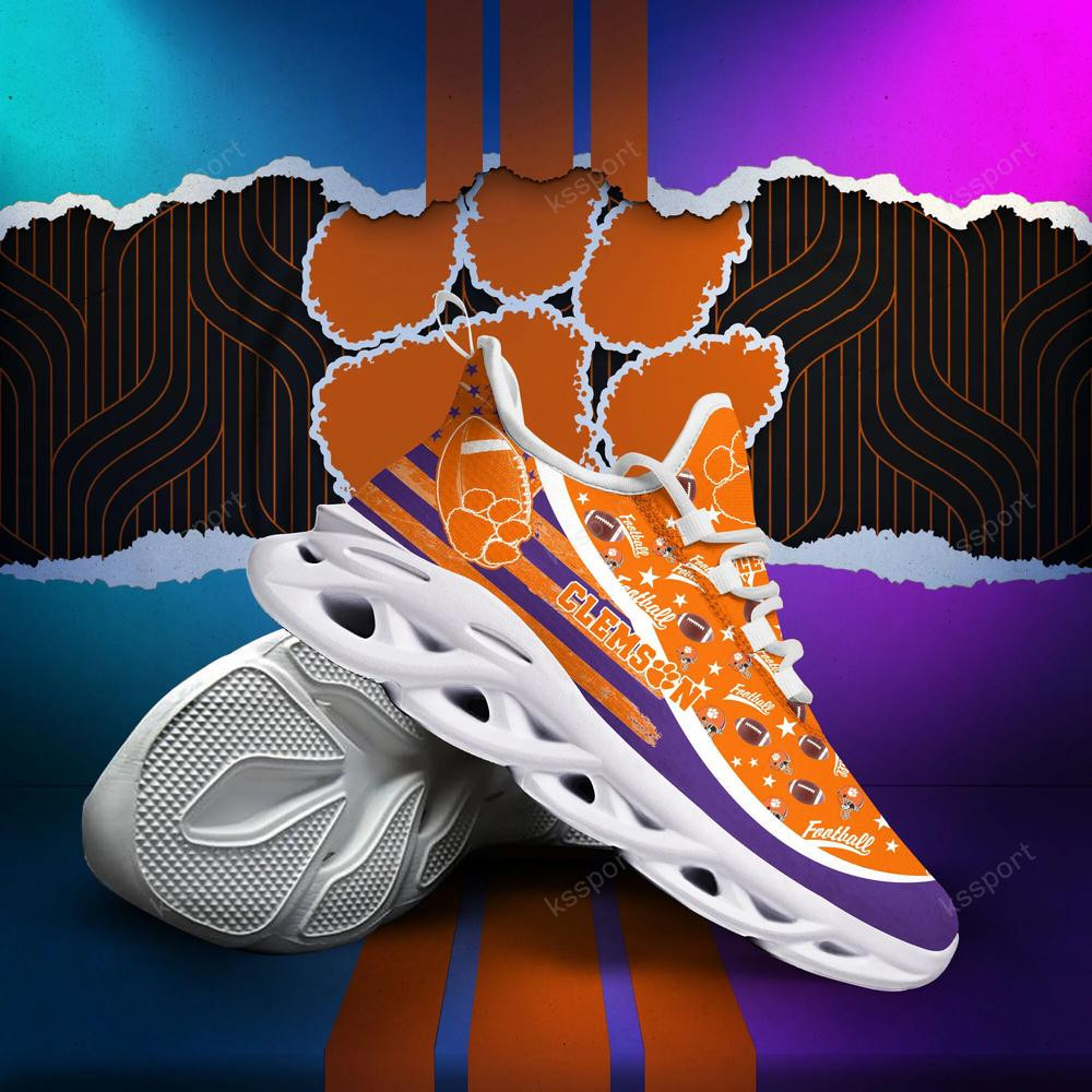 Clemson Tigers Max Soul Clunky Sneakers - Famjoys Clemson Tigers Max Soul Clunky Sneakers - Famjoys