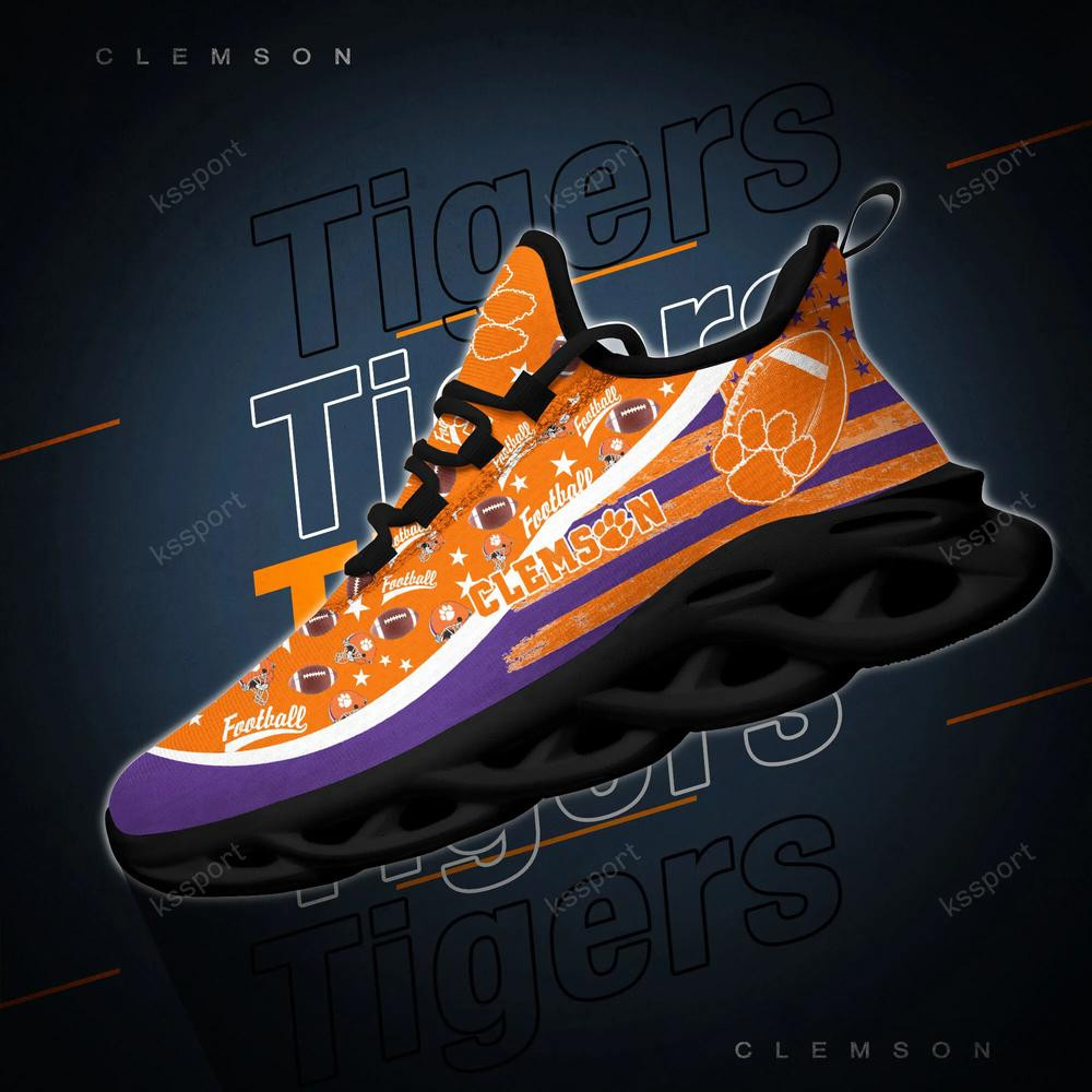 Clemson Tigers Max Soul Clunky Sneakers - Famjoys Clemson Tigers Max Soul Clunky Sneakers - Famjoys